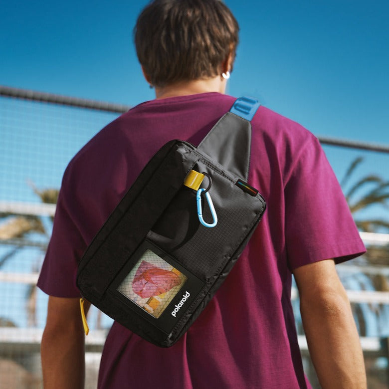 Borsa a tracolla in Ripstop riciclato - Nero