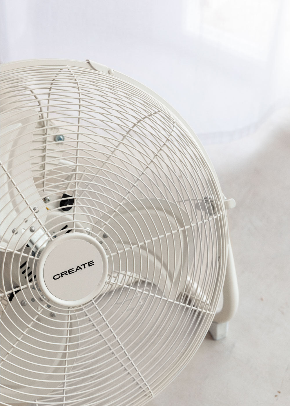 Air Floor Retro - Ventilatore industriale da pavimento - 16" - Bianco sporco