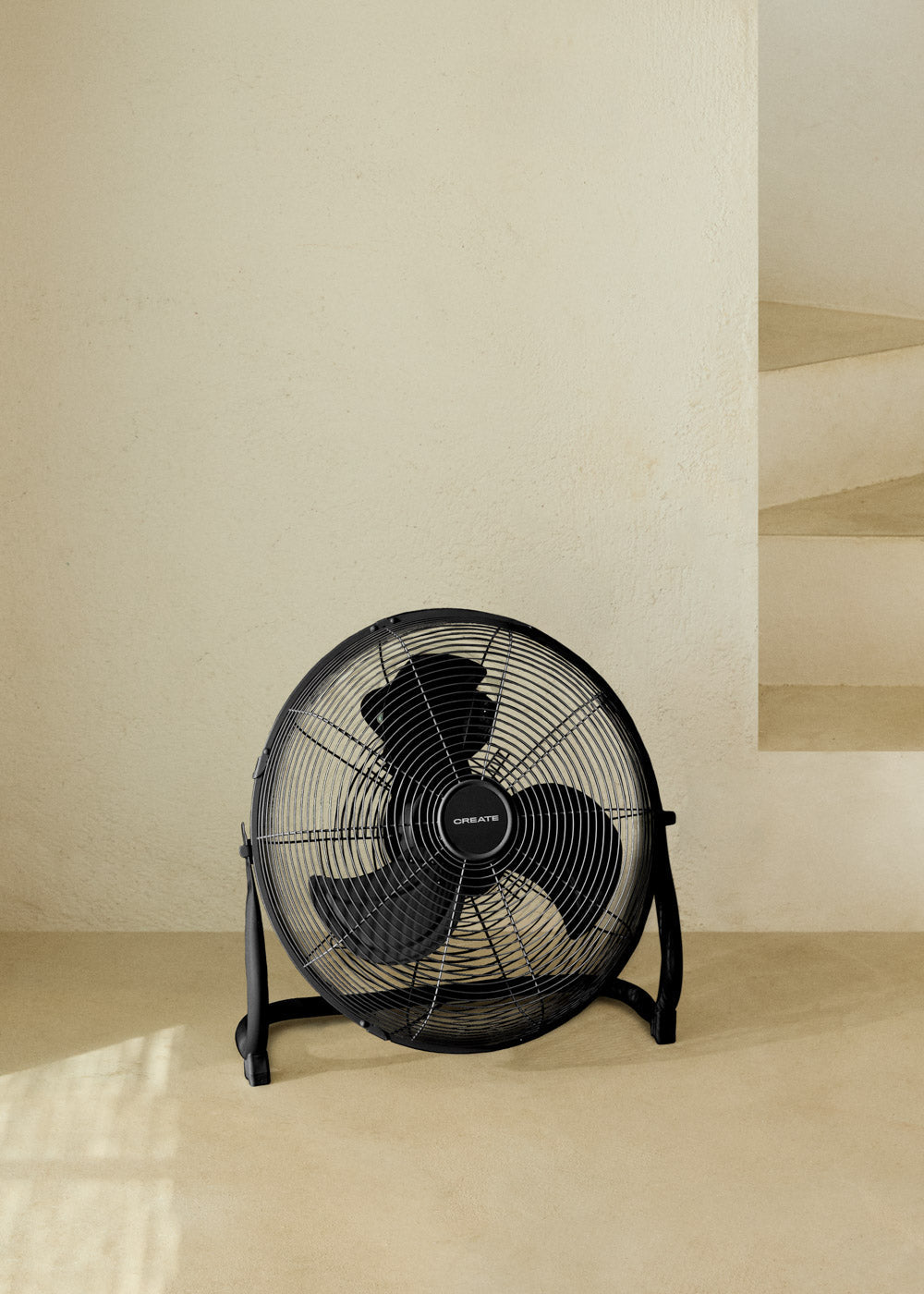 Air Floor Retro - Ventilatore industriale - 12" - Nero