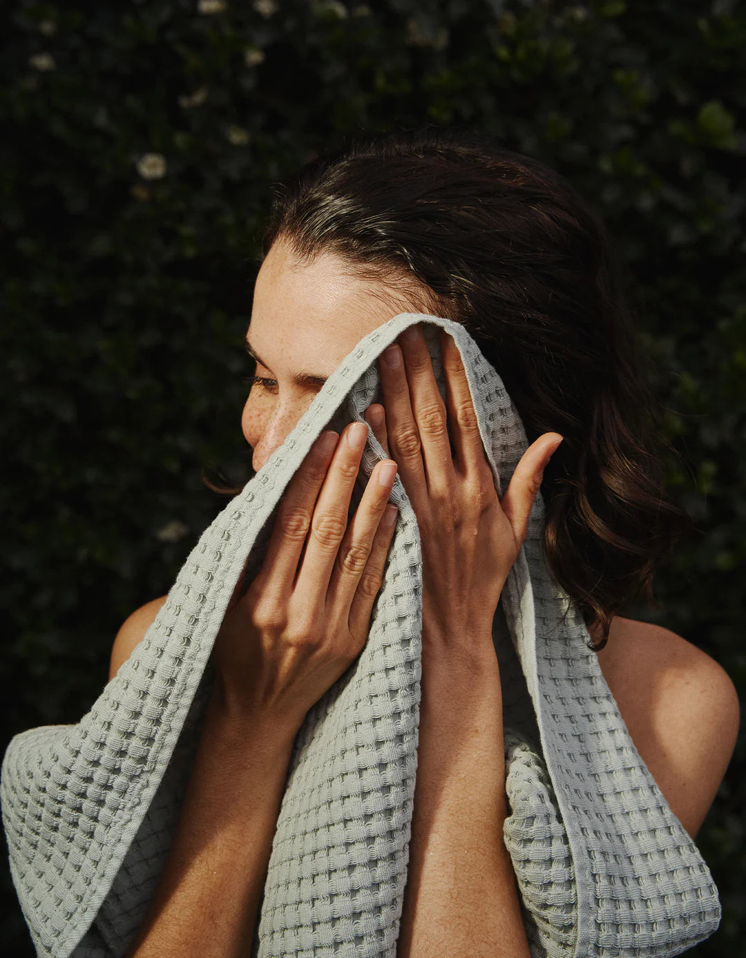 Gelbes Strandhandtuch