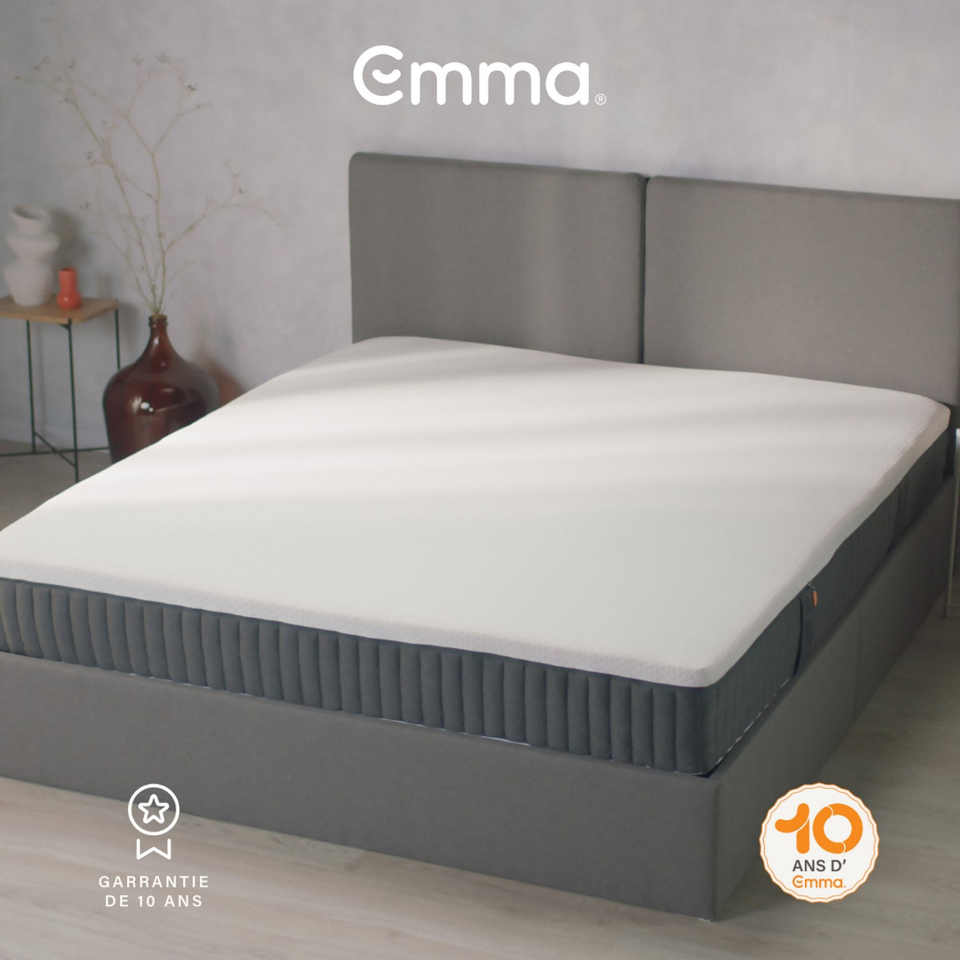 Pack - Lit Cocoon Plus Avec Tête De Lit + Matelas Hybride Premium I + Protège Matelas