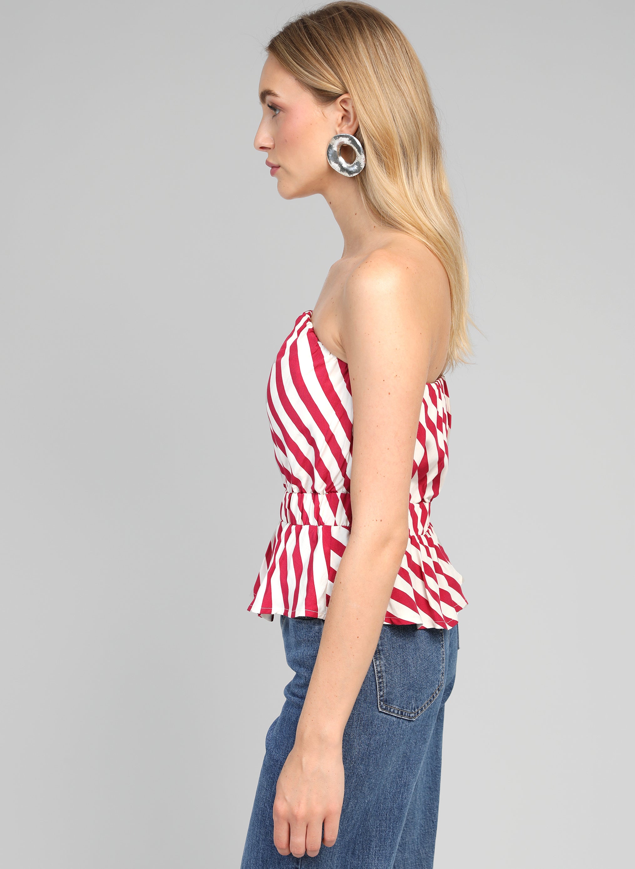 Canotta Kitry Stipe Raspberry