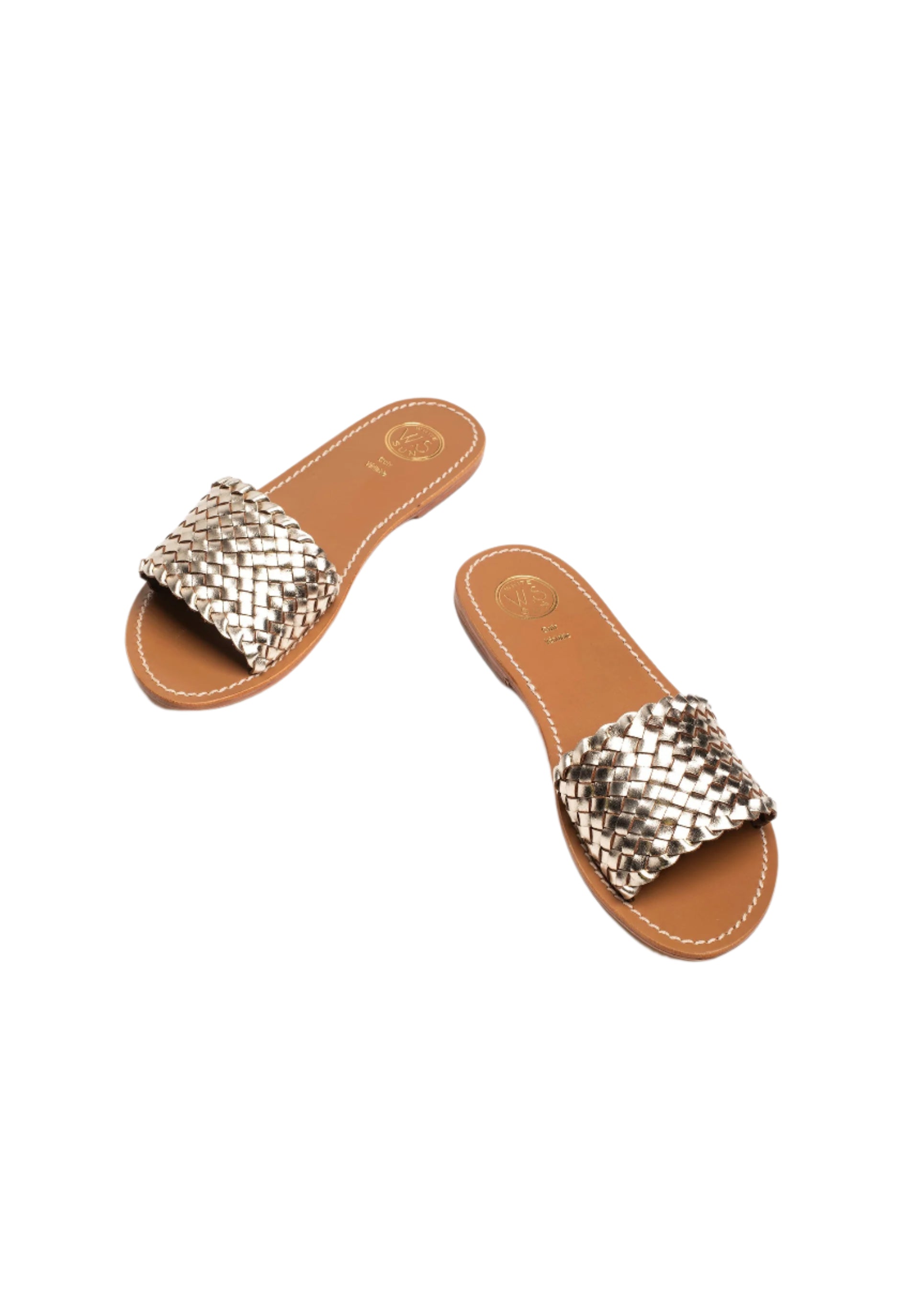 Mules Candida - Gold Buff (Braided 8B) - Oro