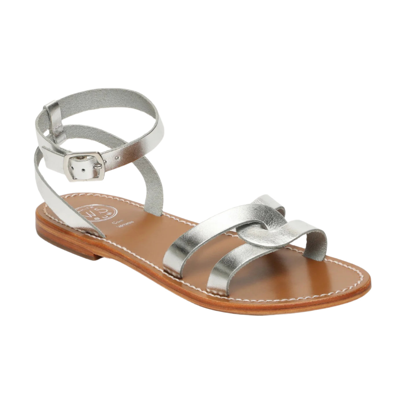 Sandali Dario - Argento Buff - Argento