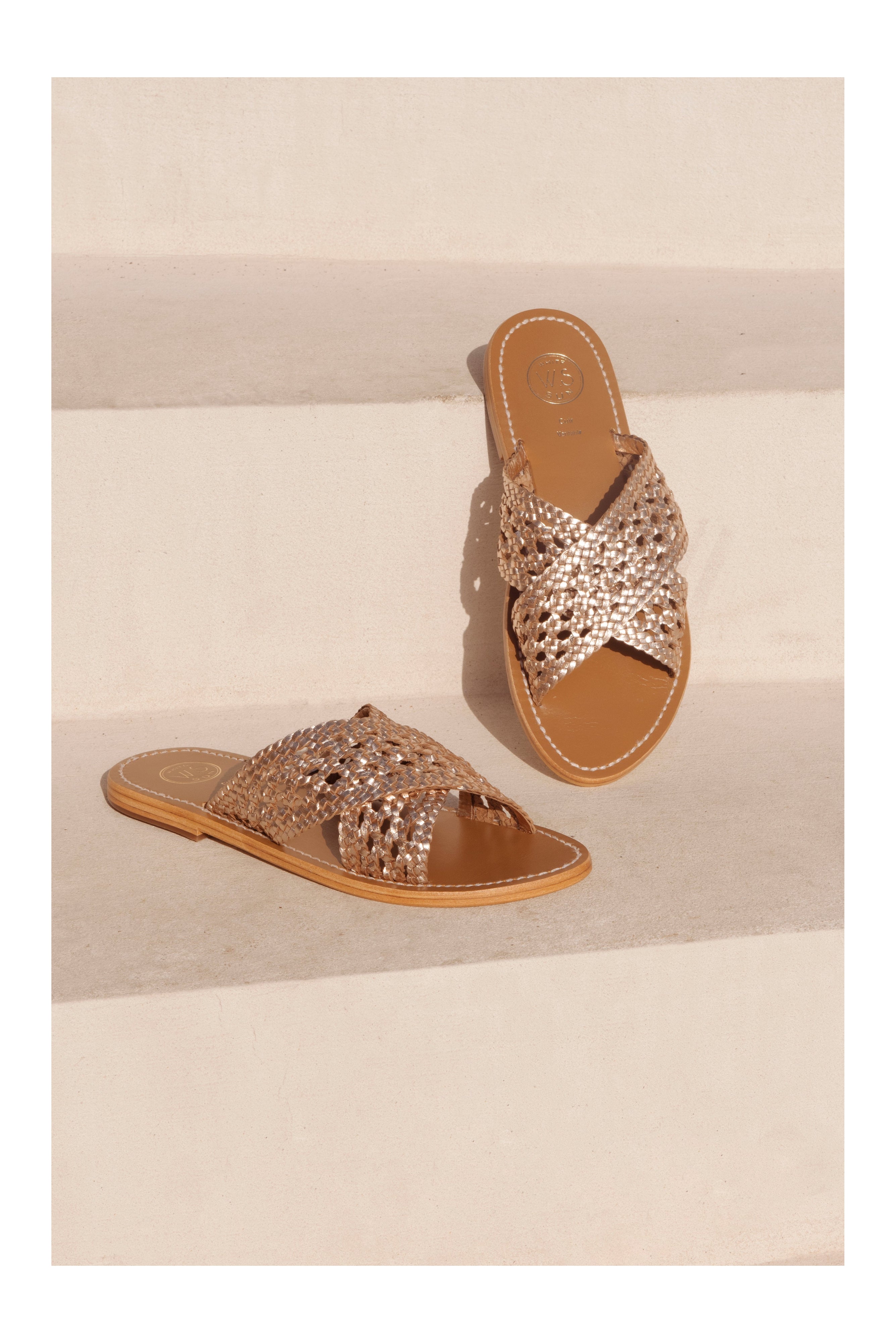 Mules Baharak - Pelle di capra oro - Oro