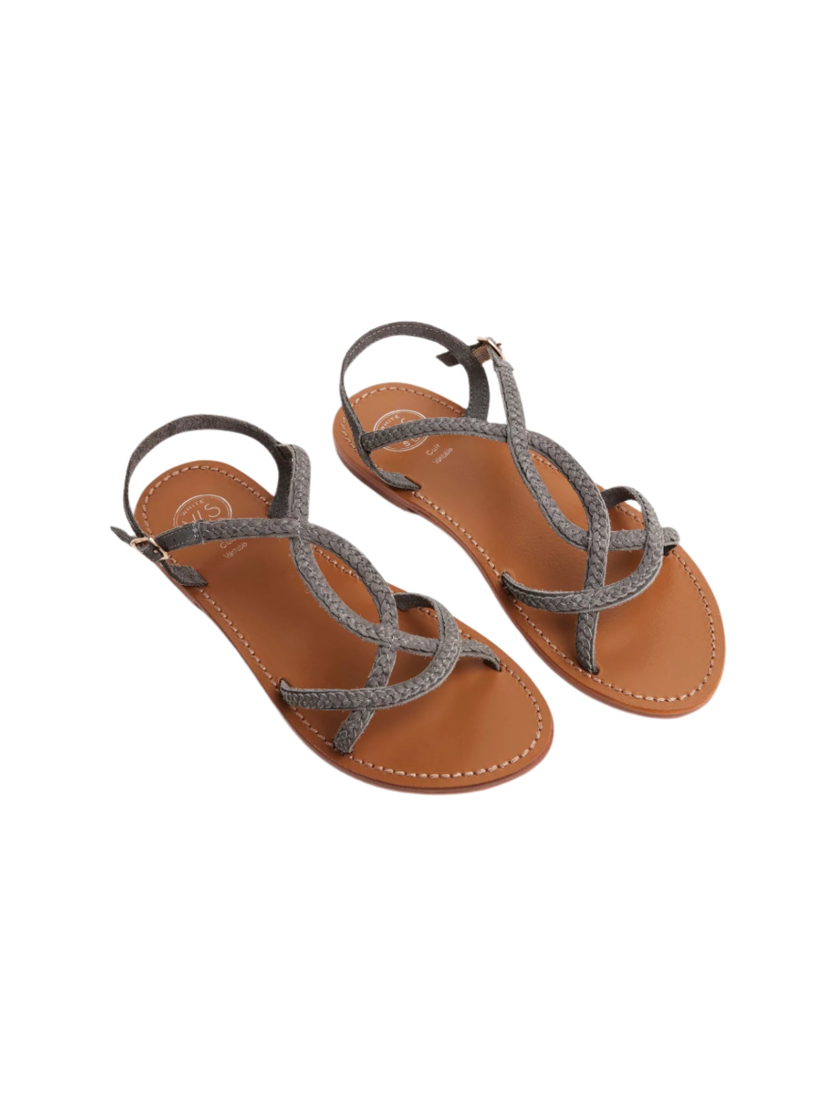 Sandali Juno - Grigio bufala (treccia 3B) - Grigio