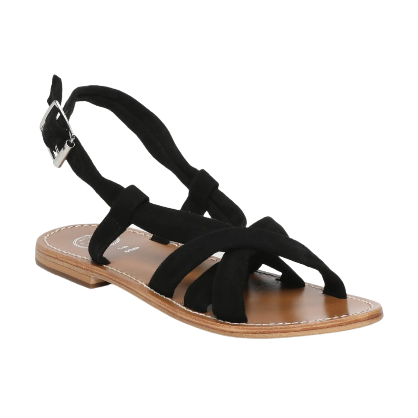 Sandali Banita - Camoscio di capra nero