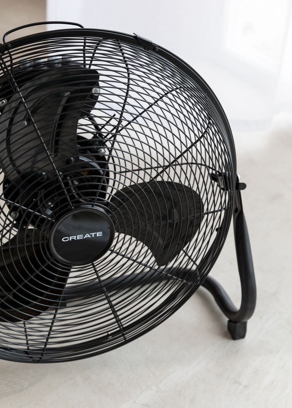 Air Floor Retro - Ventilatore industriale da pavimento - 16" - Nero