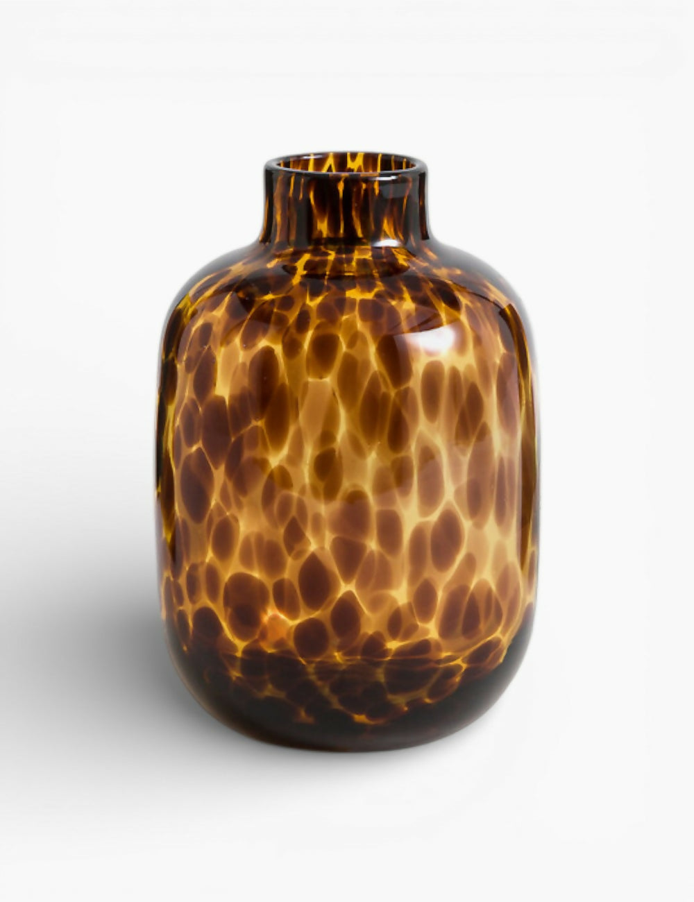 Amber glass vase H18 cm