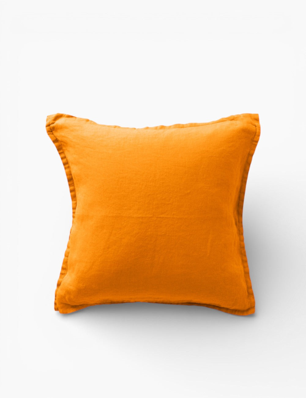 Washed linen cushion cover Songe turmeric
