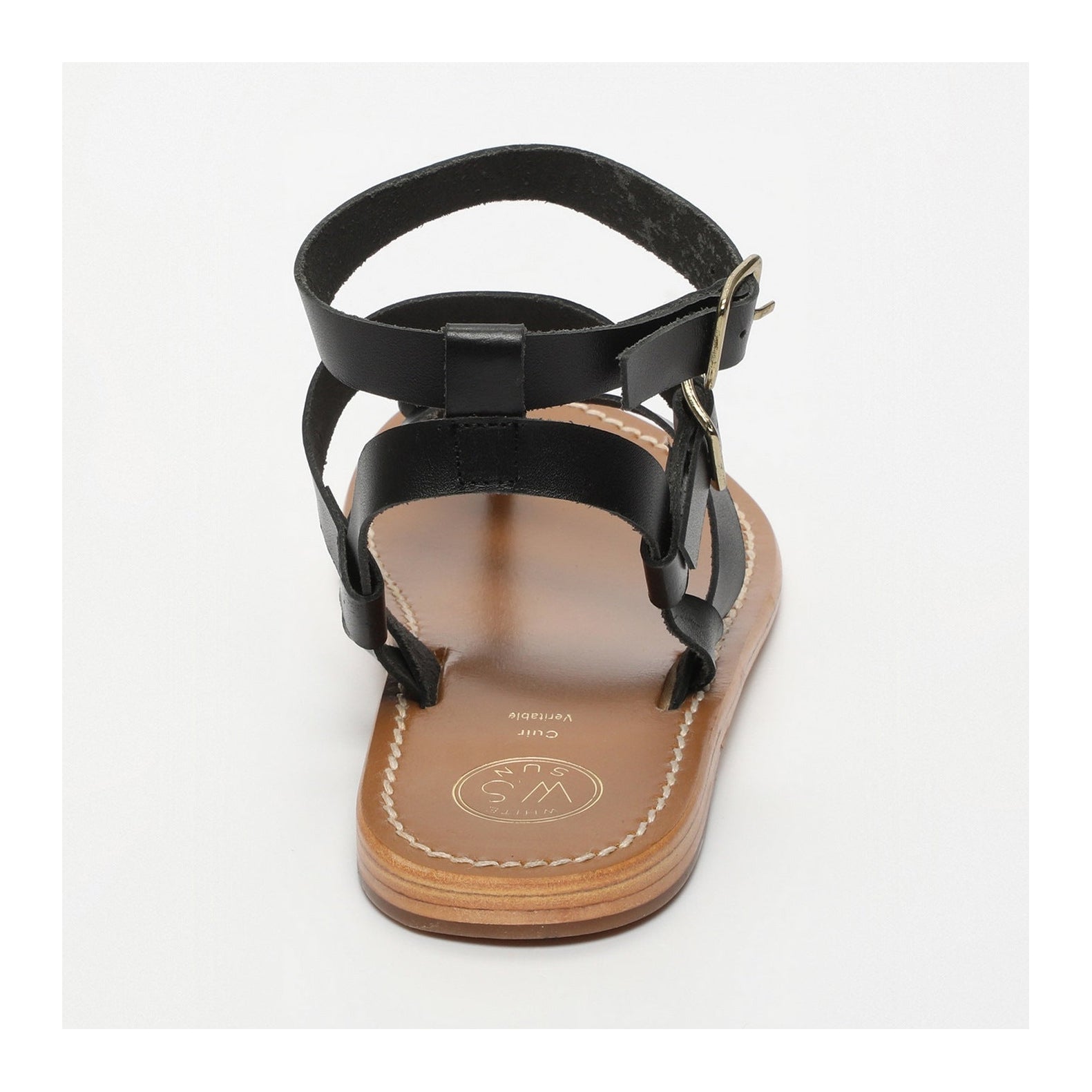 Thea Sandals - Black Buff - Black