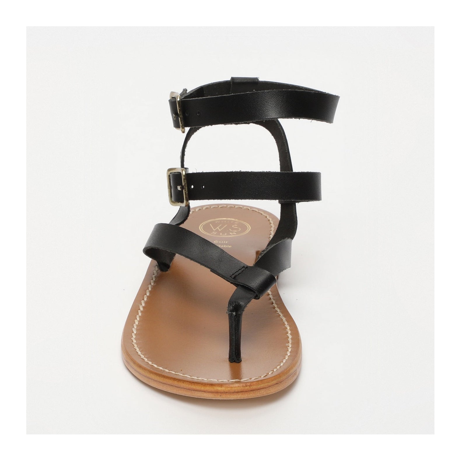 Thea Sandals - Black Buff - Black