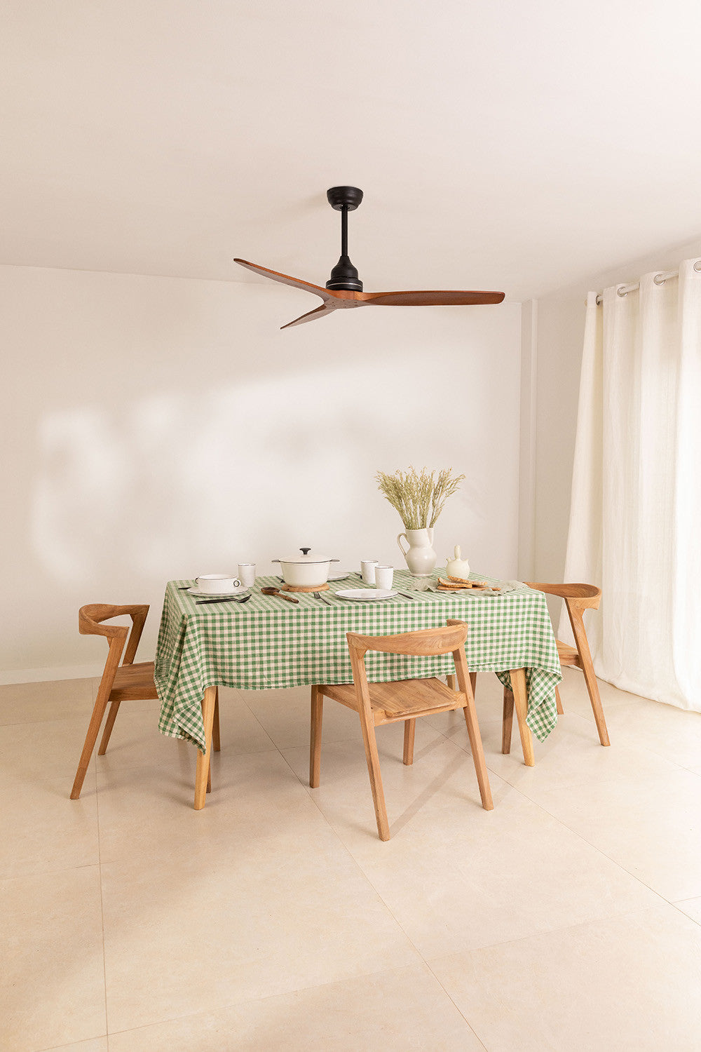 Windwood - Ventilatore da soffitto silenzioso da 75W - 132 cm - Nero