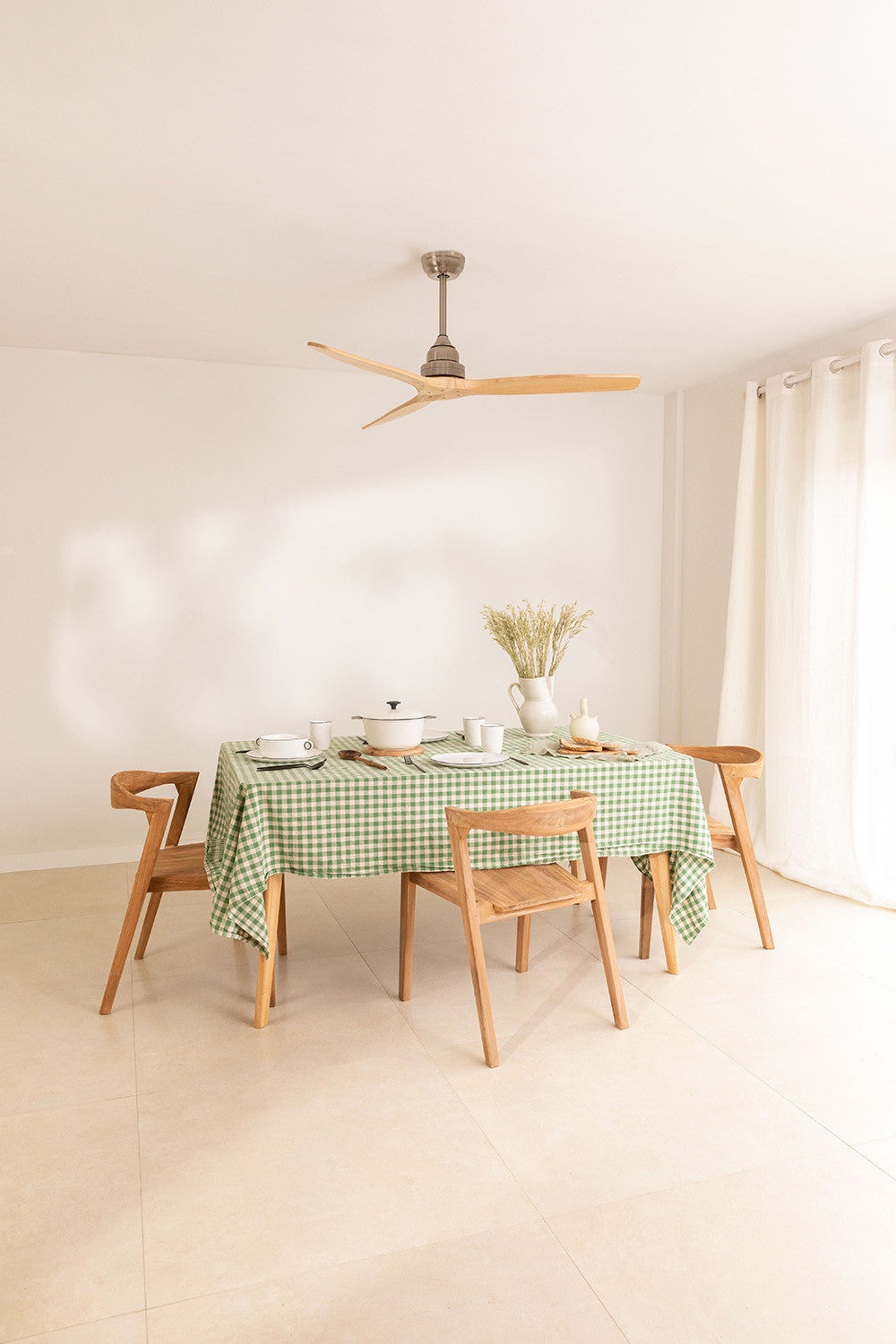 Windwood - Ventilatore da soffitto silenzioso da 75W - 132 cm - Nero