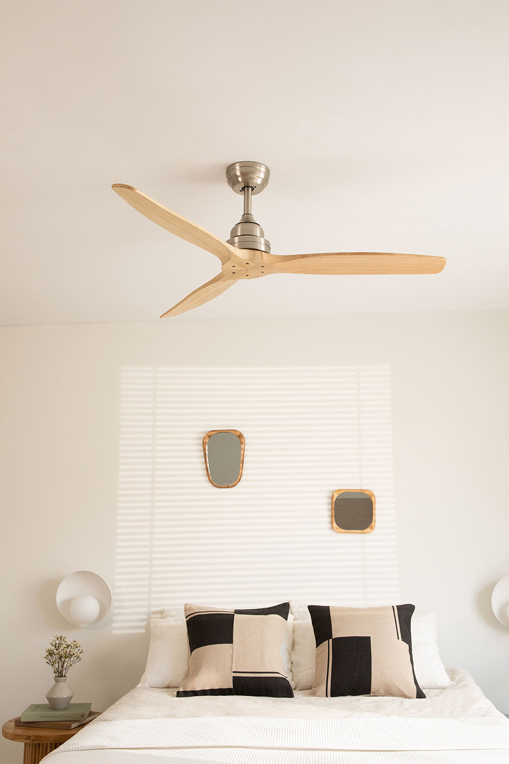 Windwood - Ventilatore da soffitto silenzioso da 75W - 132 cm - Nero