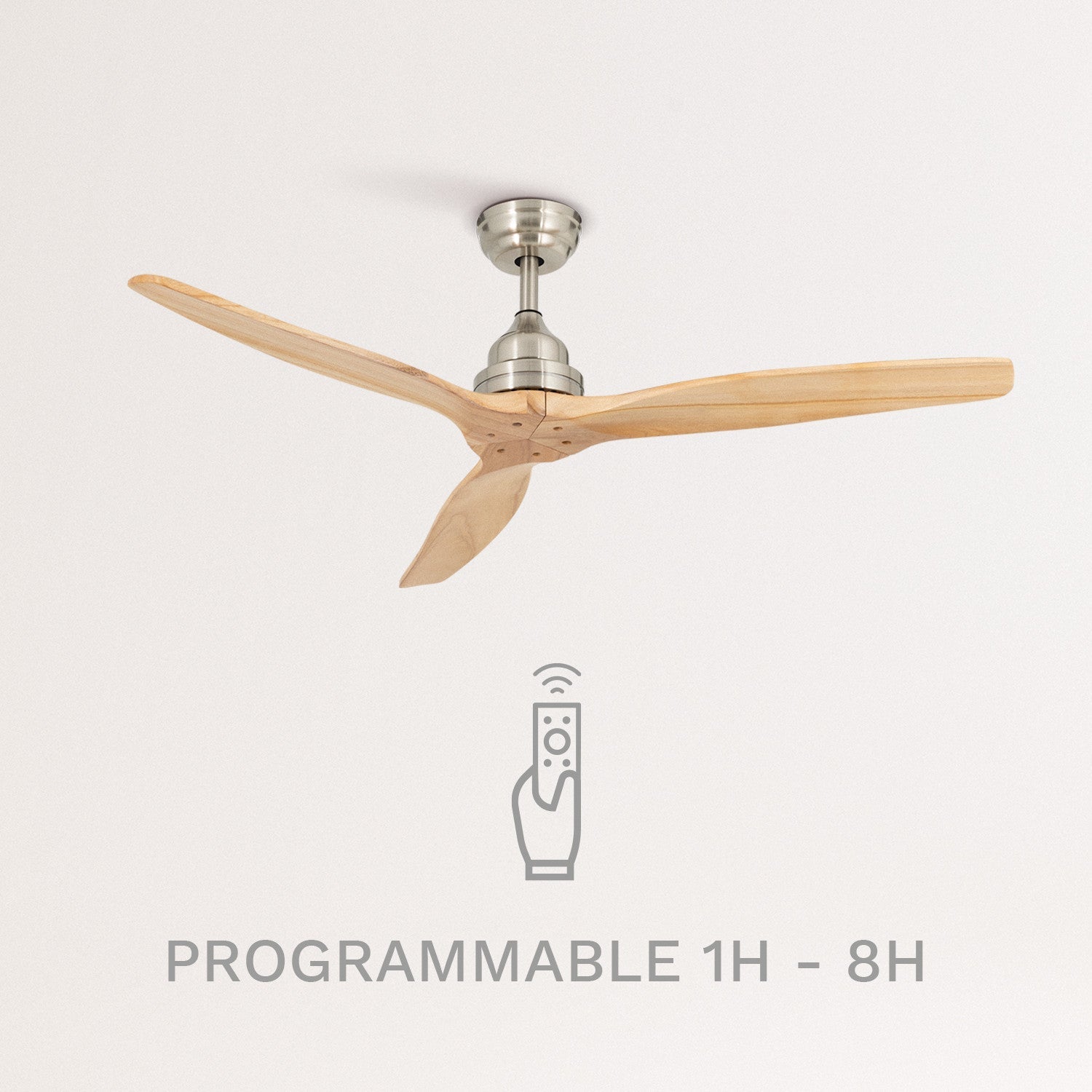 Windwood - Ventilatore da soffitto silenzioso da 75W - 132 cm - Nero