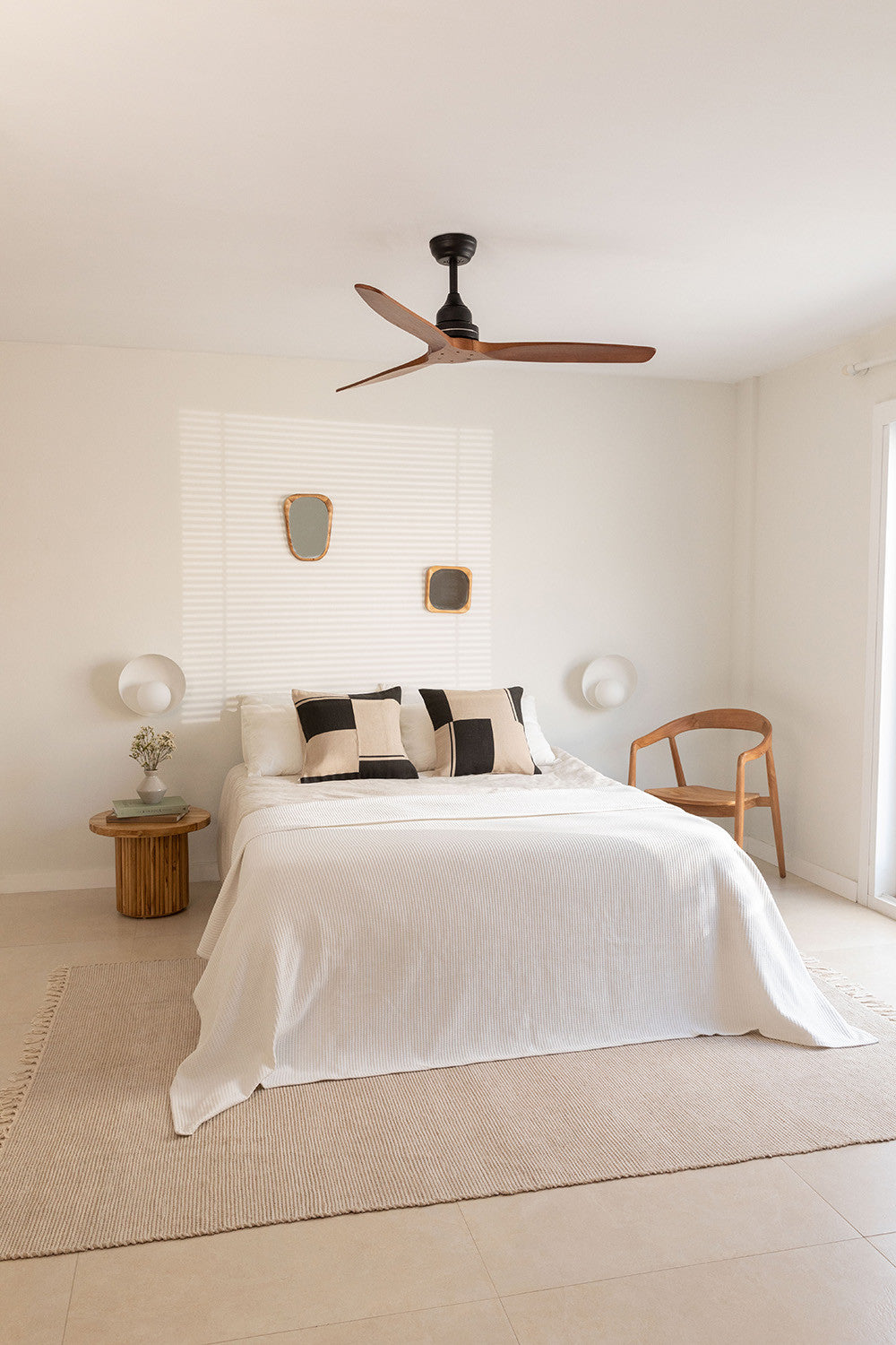 Windwood - Ventilatore da soffitto silenzioso da 75W - 132 cm - Nero