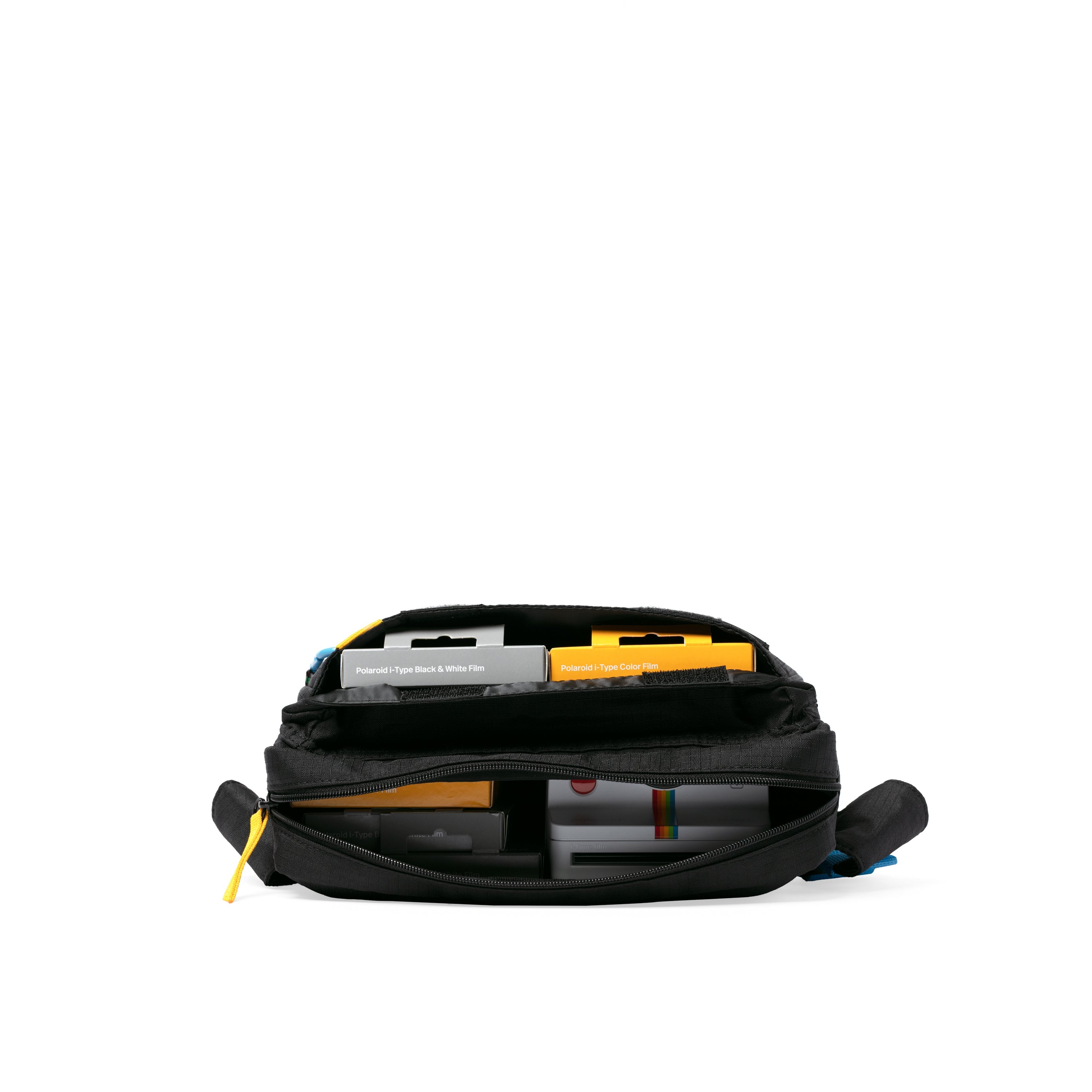 Recycelte Ripstop-Schultertasche - Schwarz