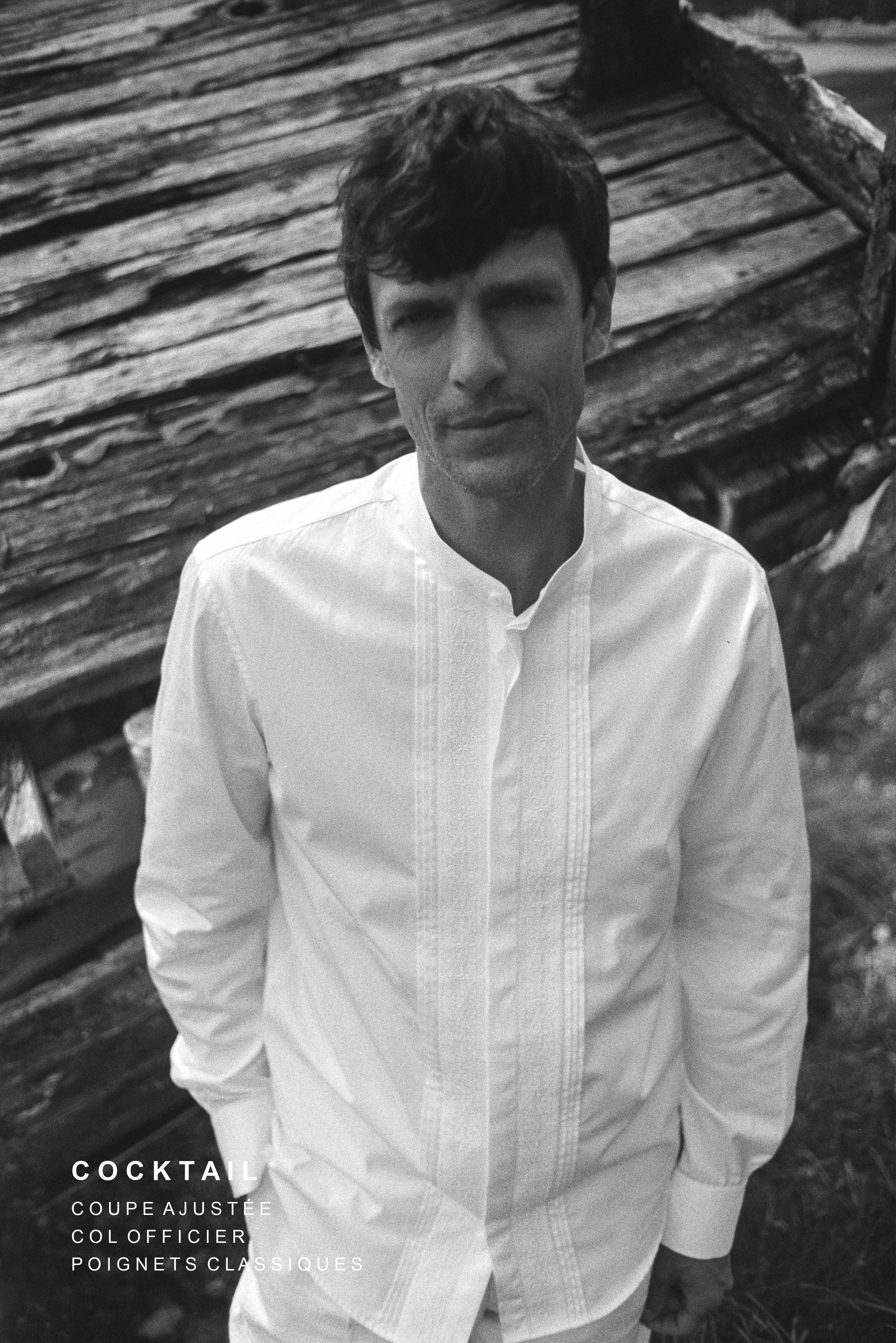 Camisa de cóctel para hombre - Blanca