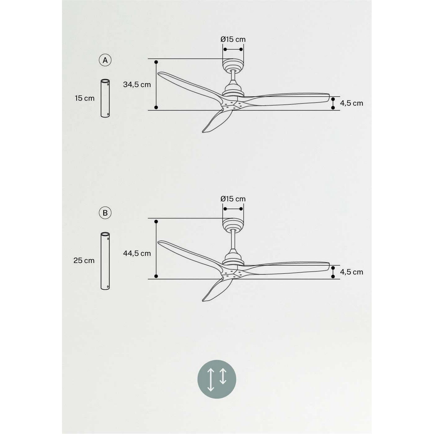 Wind Stylance - Ventilatore da soffitto silenzioso 40W - 132 cm 100% legno con luce / Wifi + telecomando - Legno naturale