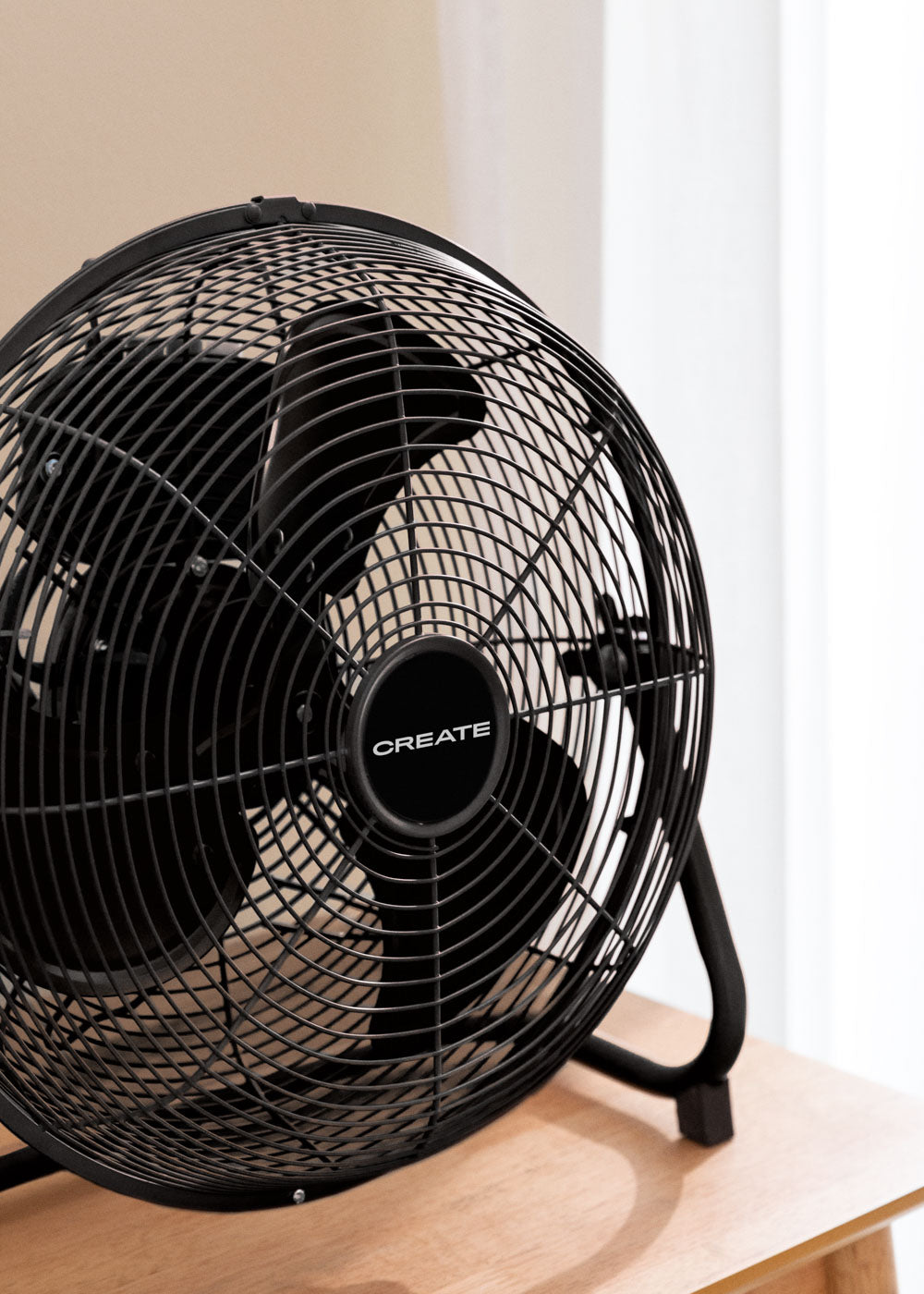 Air Floor Retro - Industrial Fan - 12" - Black