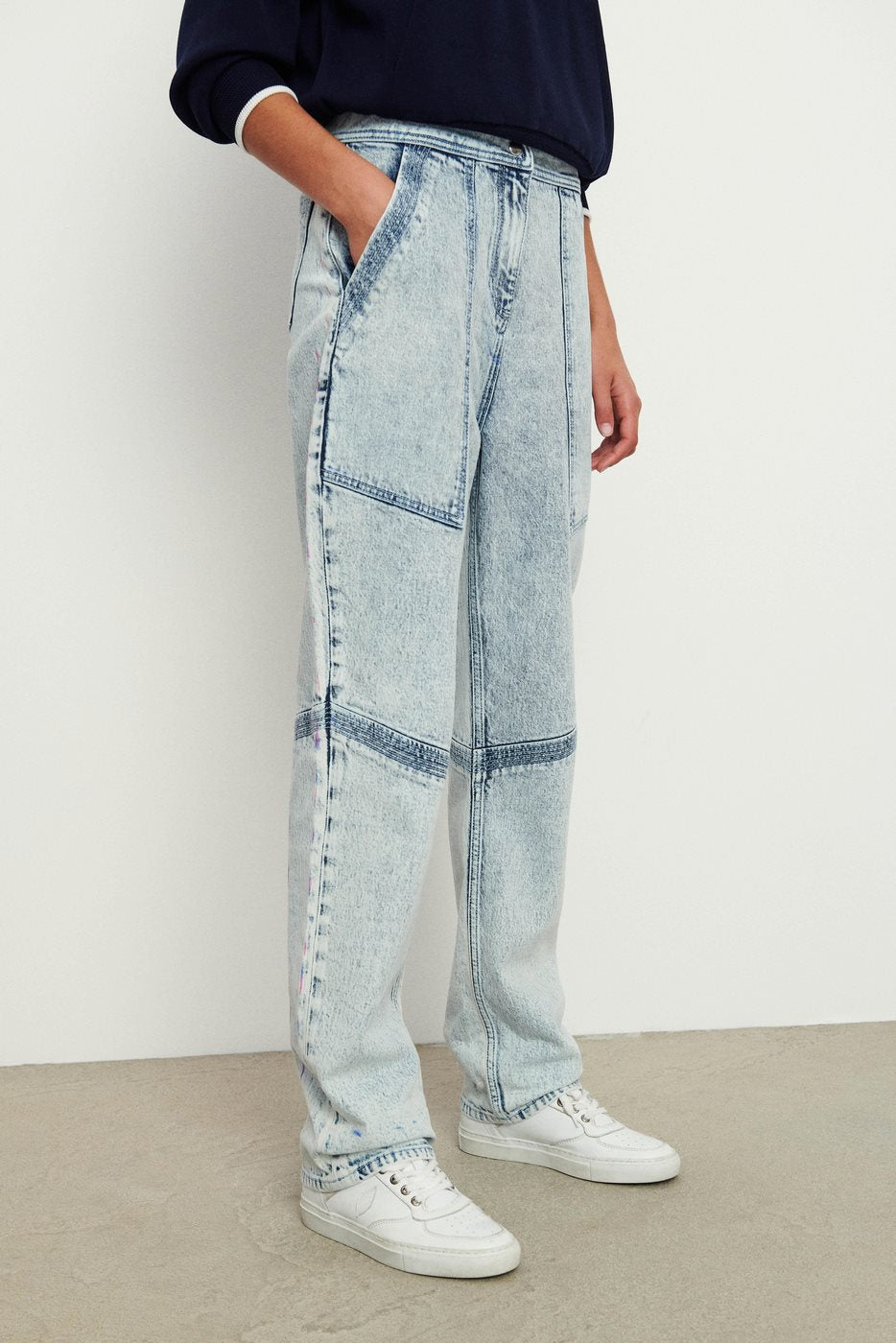 Pantalon Fame - Bleu Clair Usé - Femme