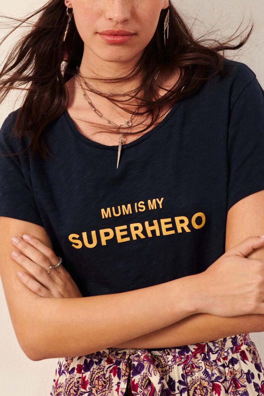 T-Shirt Mumshine - Marine - Femme