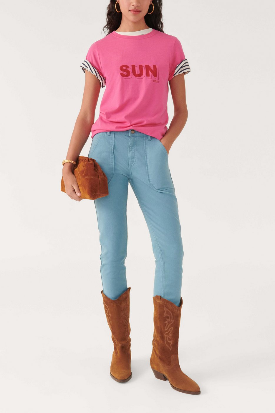 Pantalon Csally - Bleu - Femme