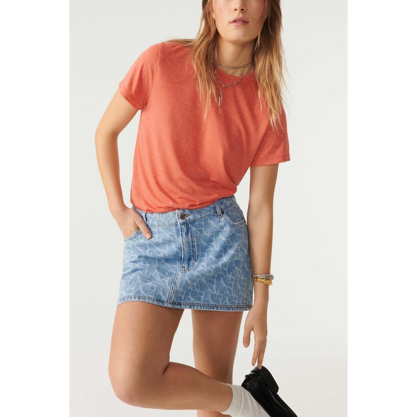 Jupe Monora - Bleu Clair Usé - Femme