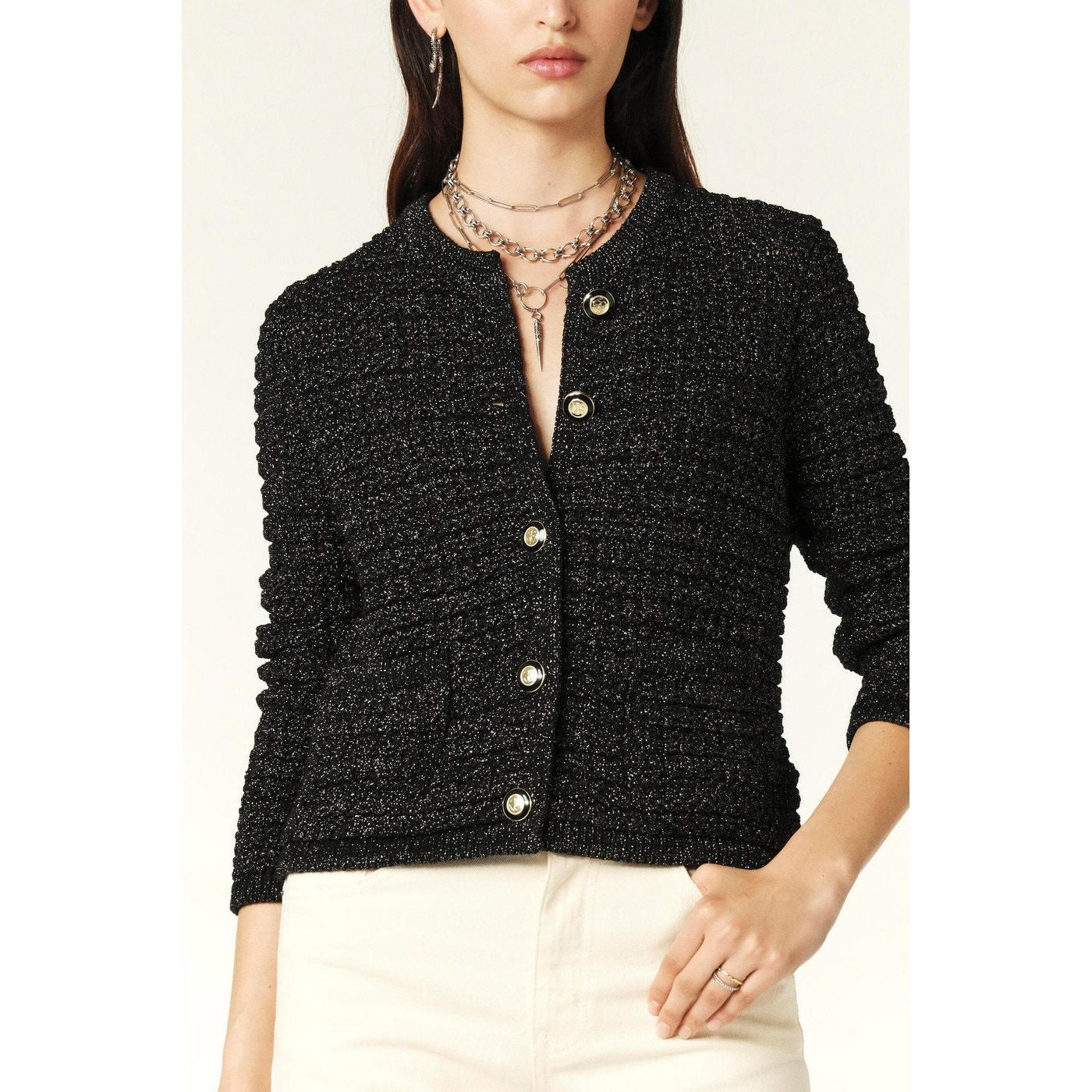 Cardigan Gaston - Argent - Femme