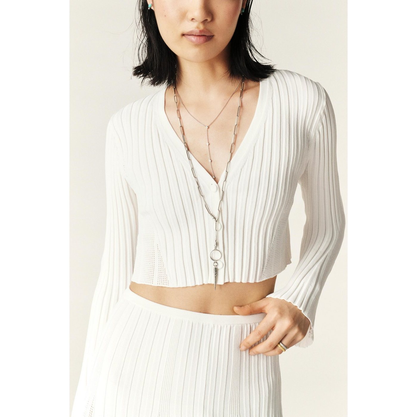 Cardigan Pusha - Blanc - Femme