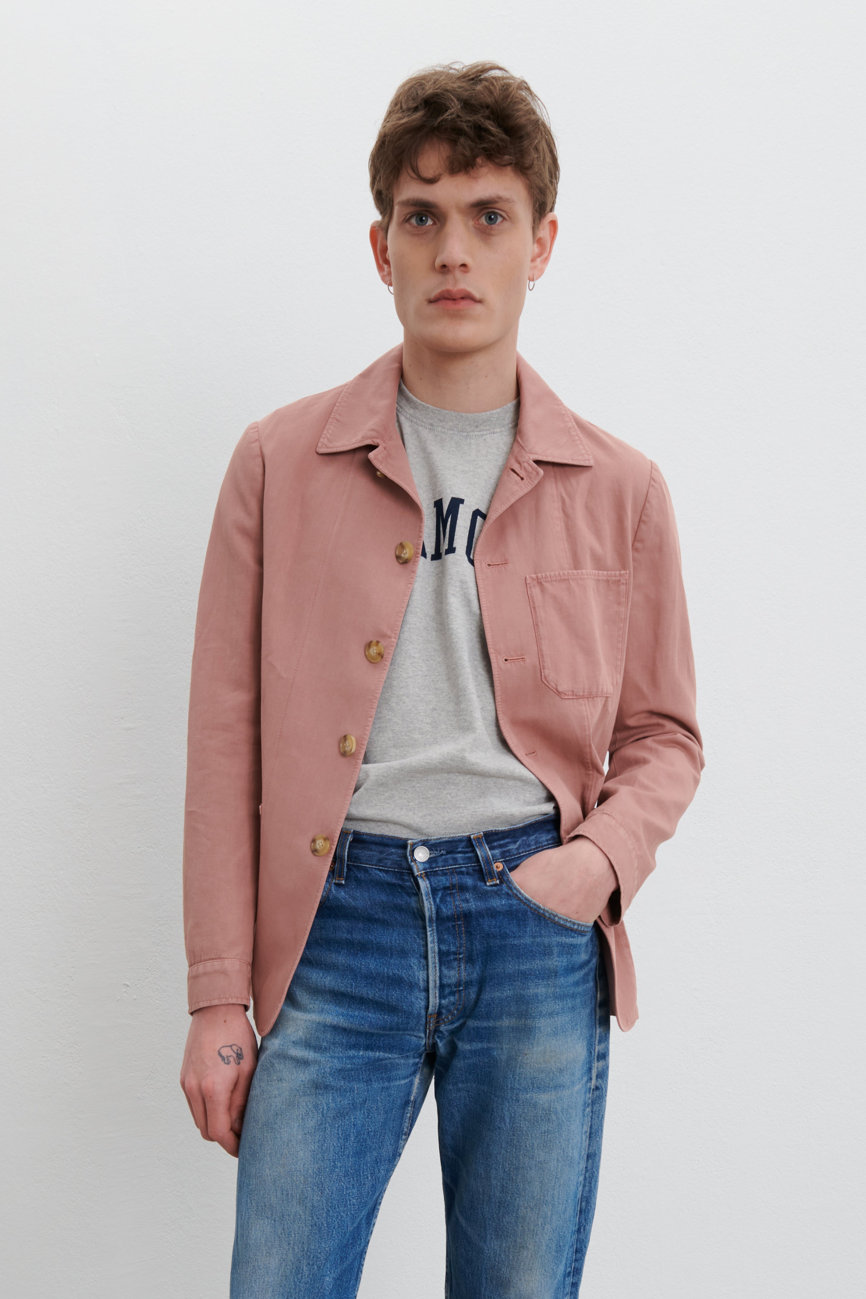 Giacca Jacob - Palissandro - Twill di cotone e lino