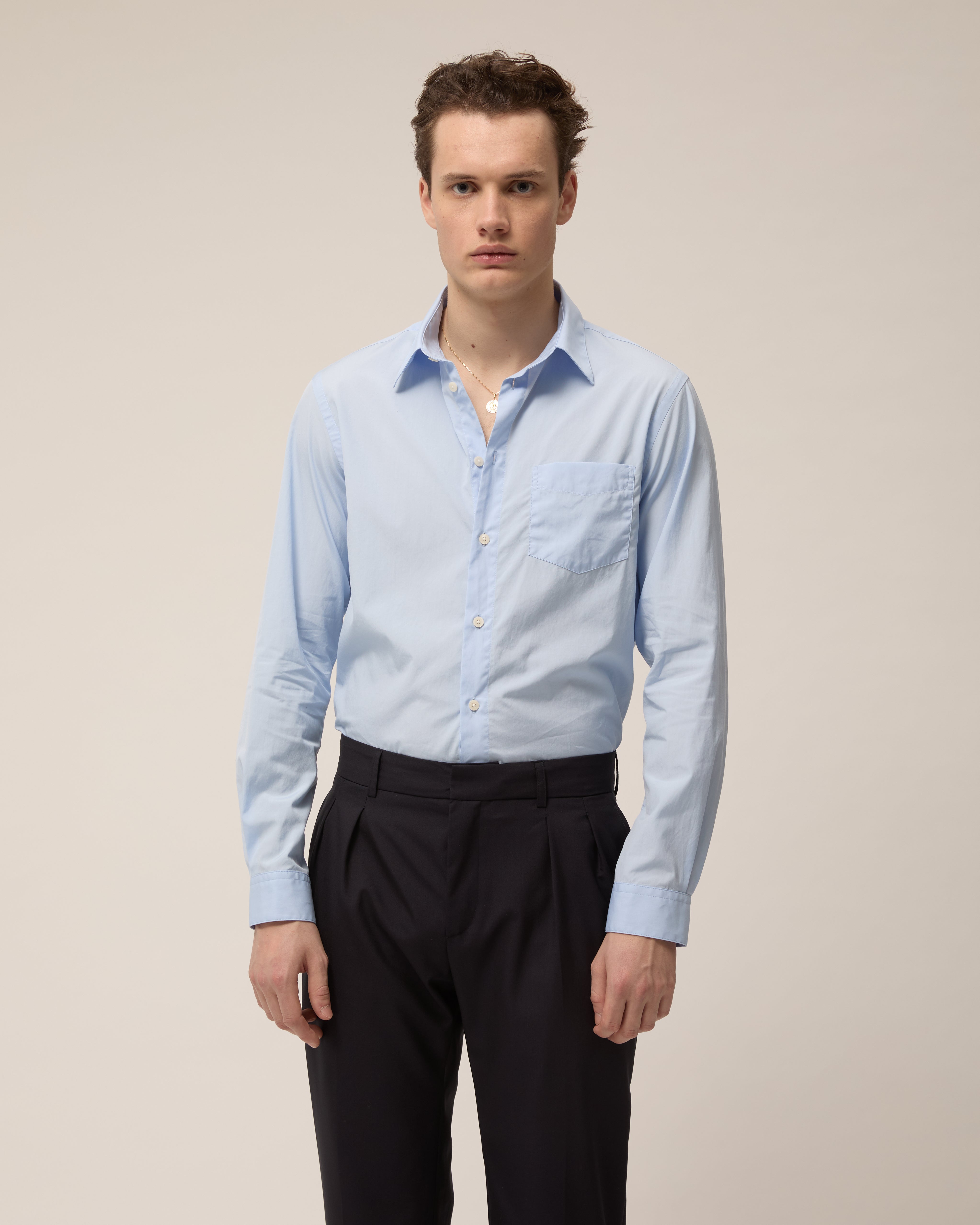 Camisa Cosimo - Azul claro - Popelina de algodón