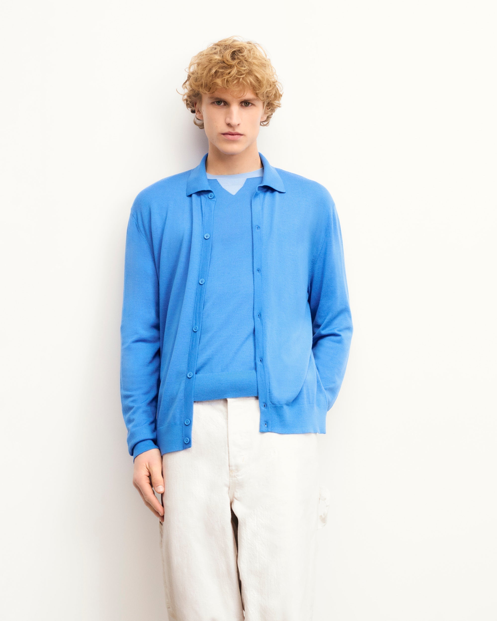 Camisa Manga Larga - Azul Barco