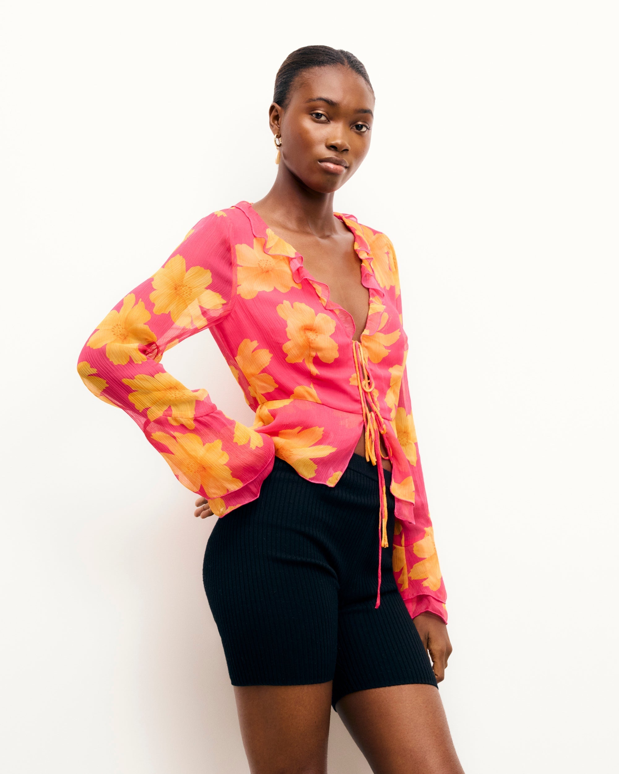 Top Harley a maniche lunghe - Giardino galleggiante