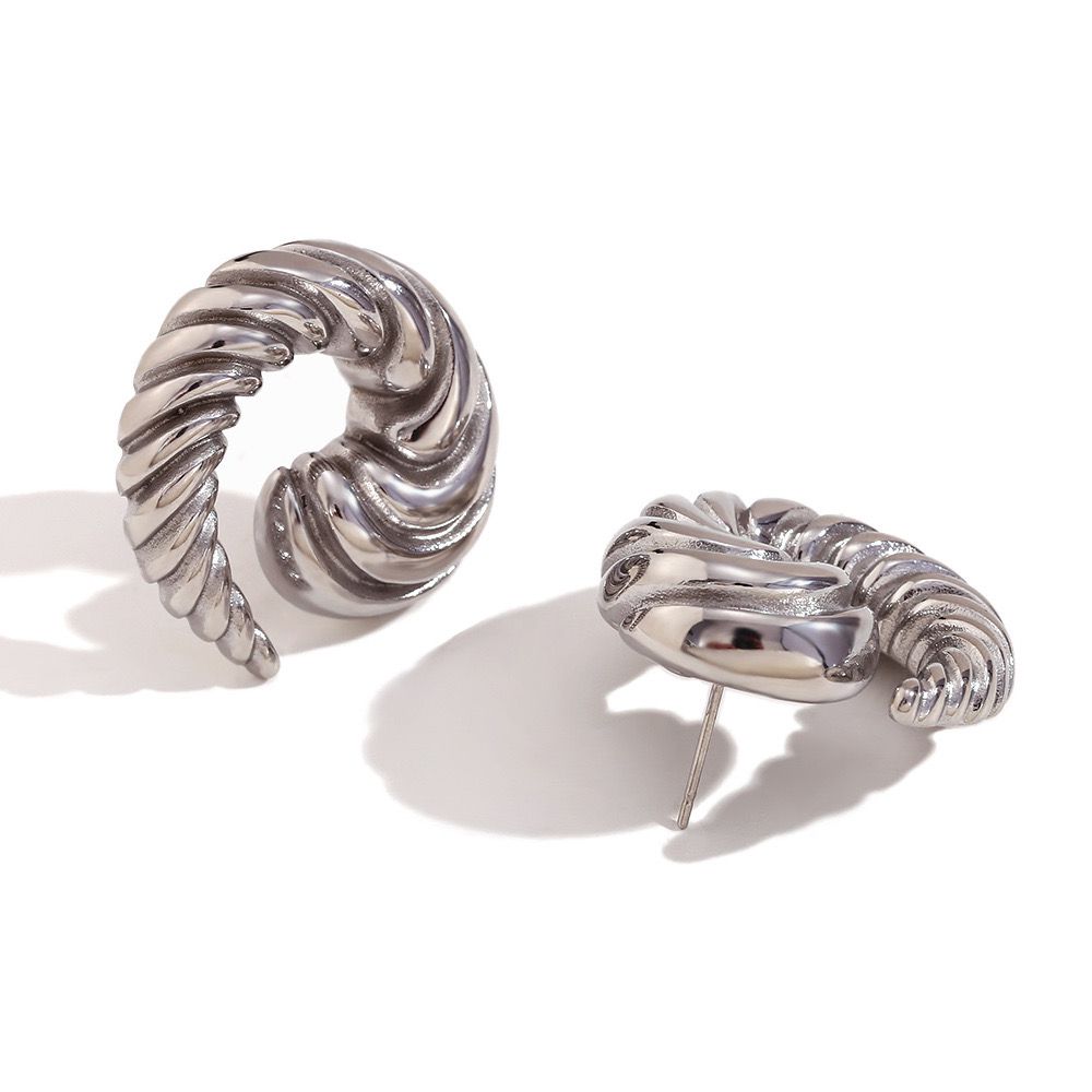 Pendientes Vintage Crescent - Acero