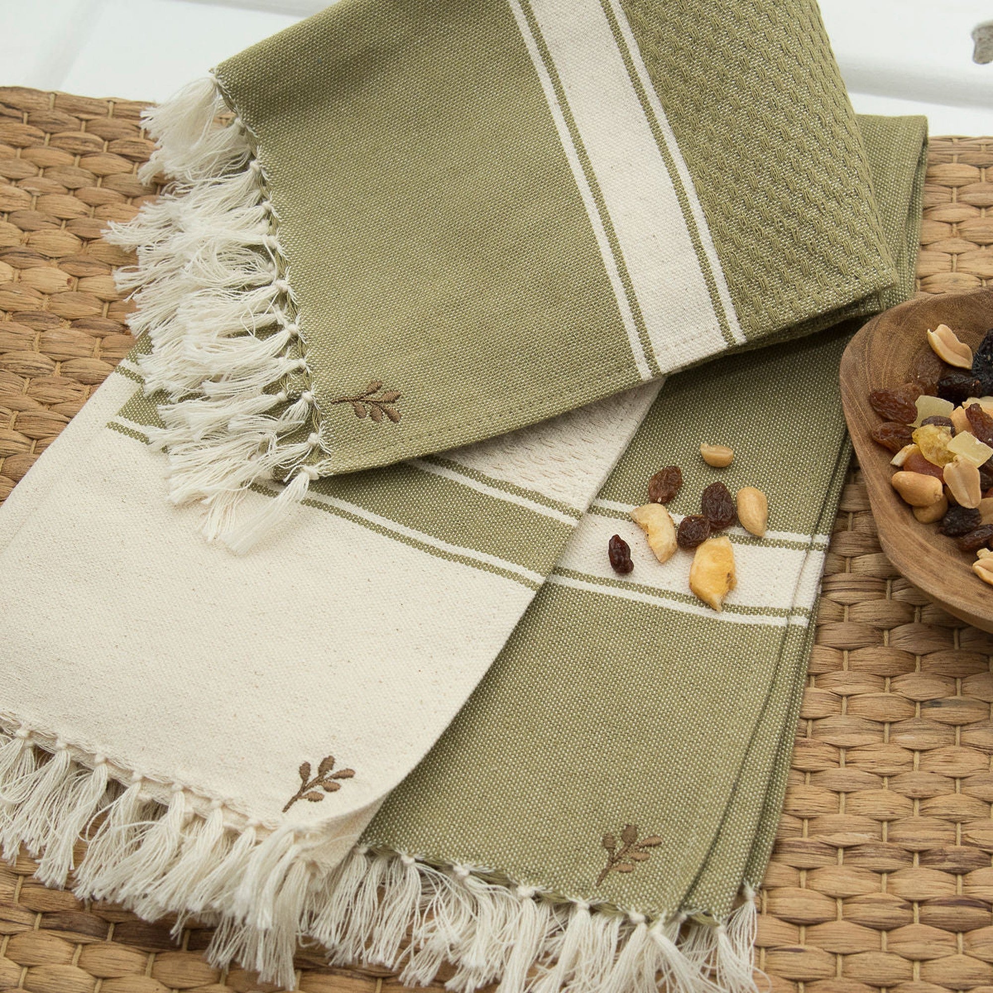 Lot De 3 Torchons Coton 45X75 - Marsa - Lime Green