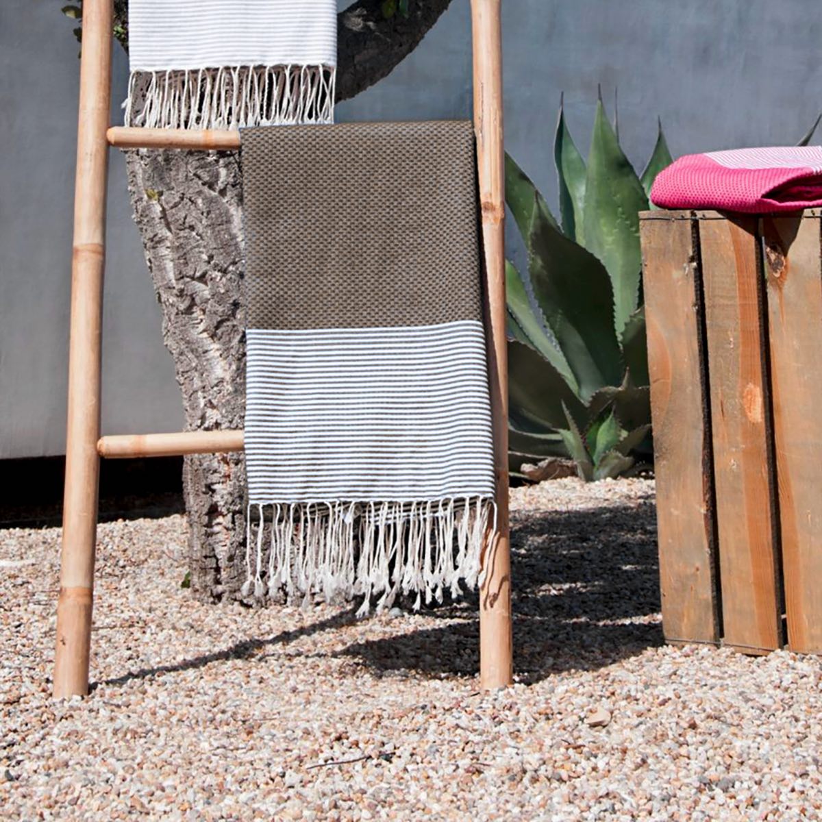 Lot De 2 Foutas Coton 100X200 - Ericeira - Taupe Clair