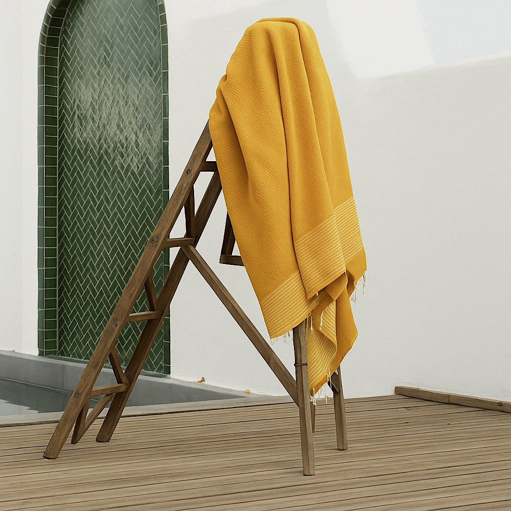 Lot De 2 Foutas Coton 100X200 - Ericeira - Saffron Yellow