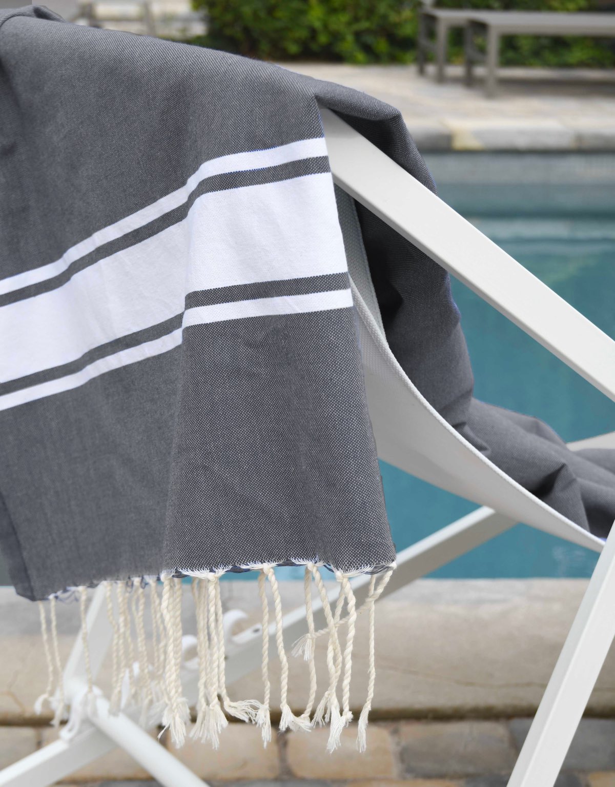 Lot De 2 Foutas Coton 100X200 - Malibu - Gris Moyen