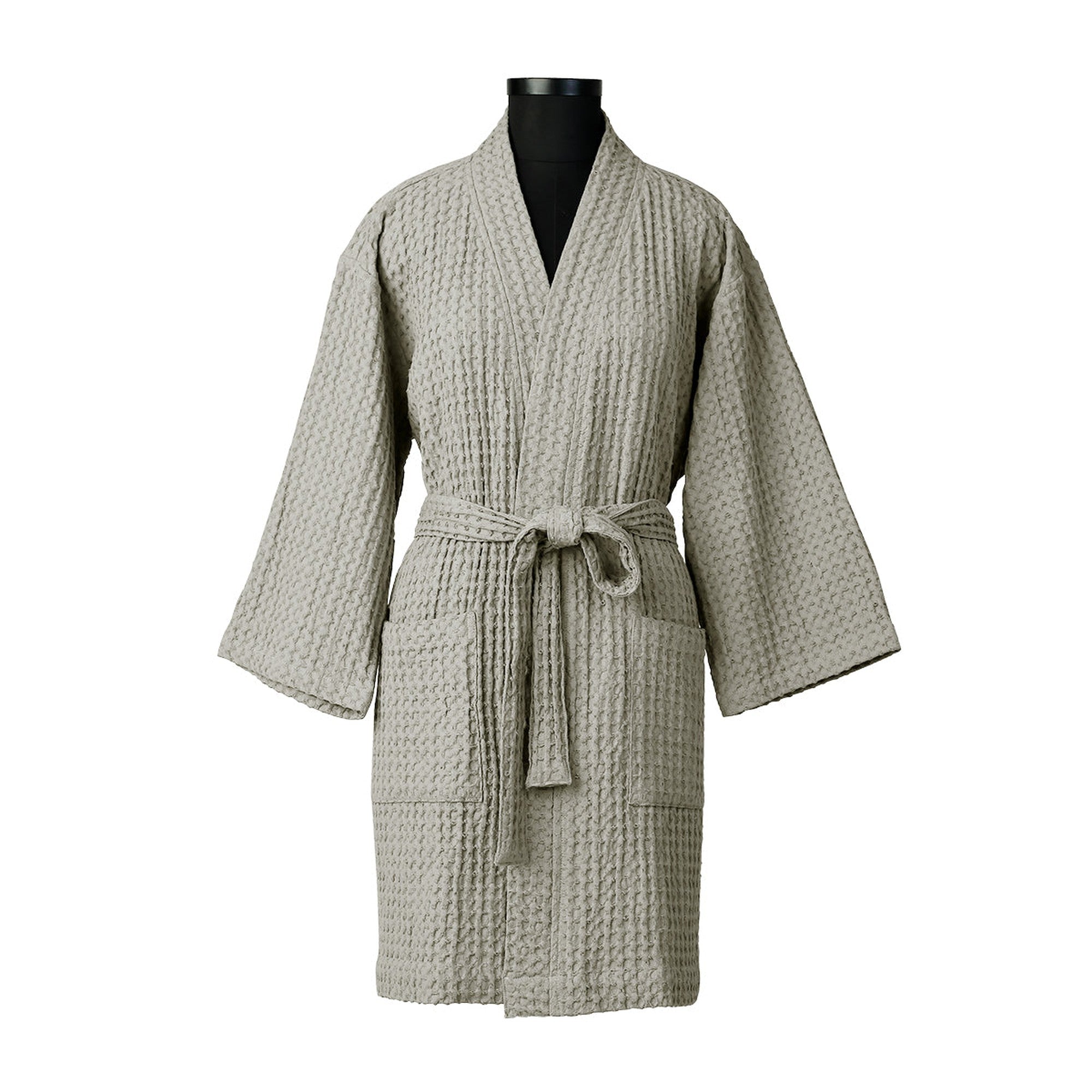 Bata Kimono Algodón Gofre 95X64 - Daria - Grège