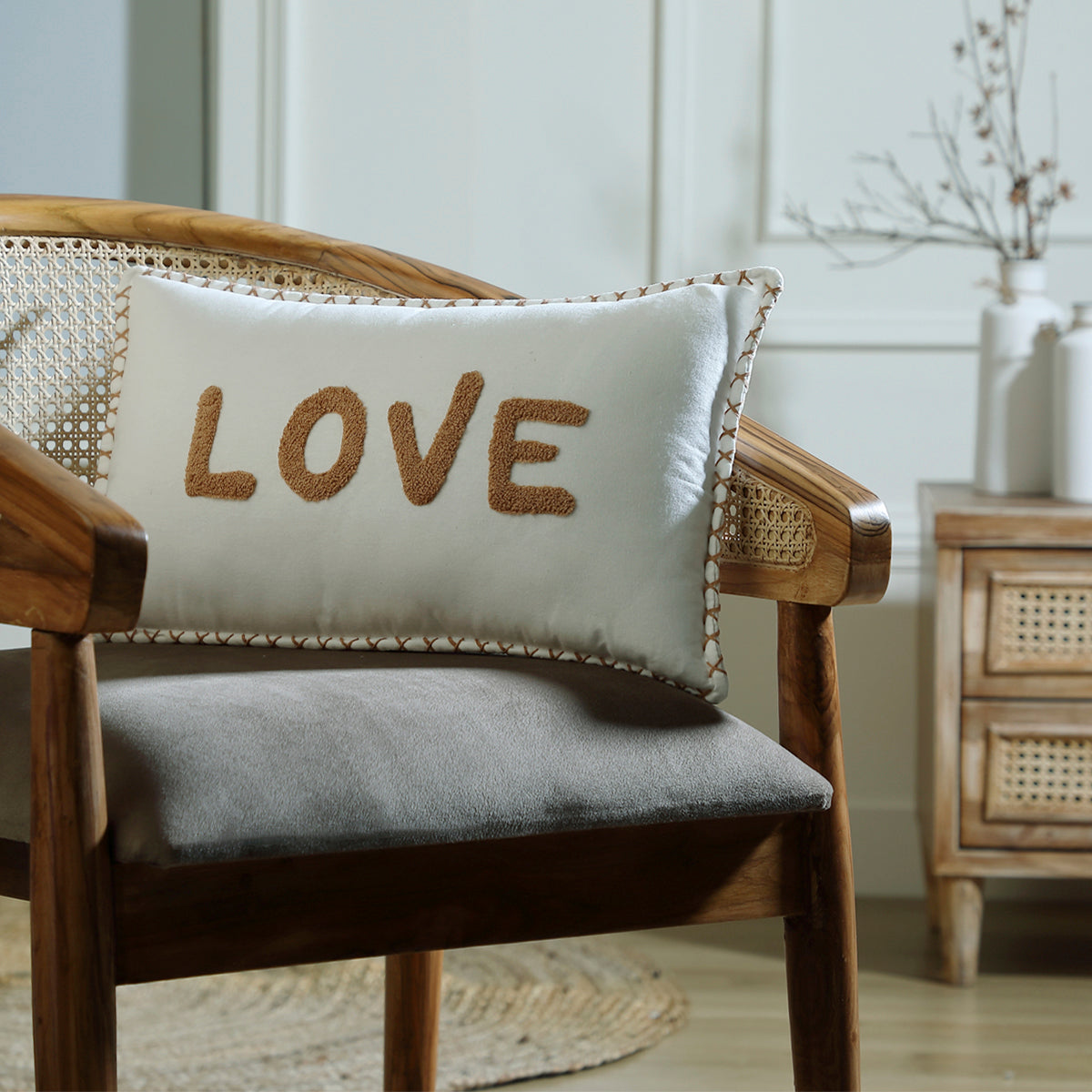 Funda de Cojín Toile De Coton 50X30 - Xlove - Terre De Sienne