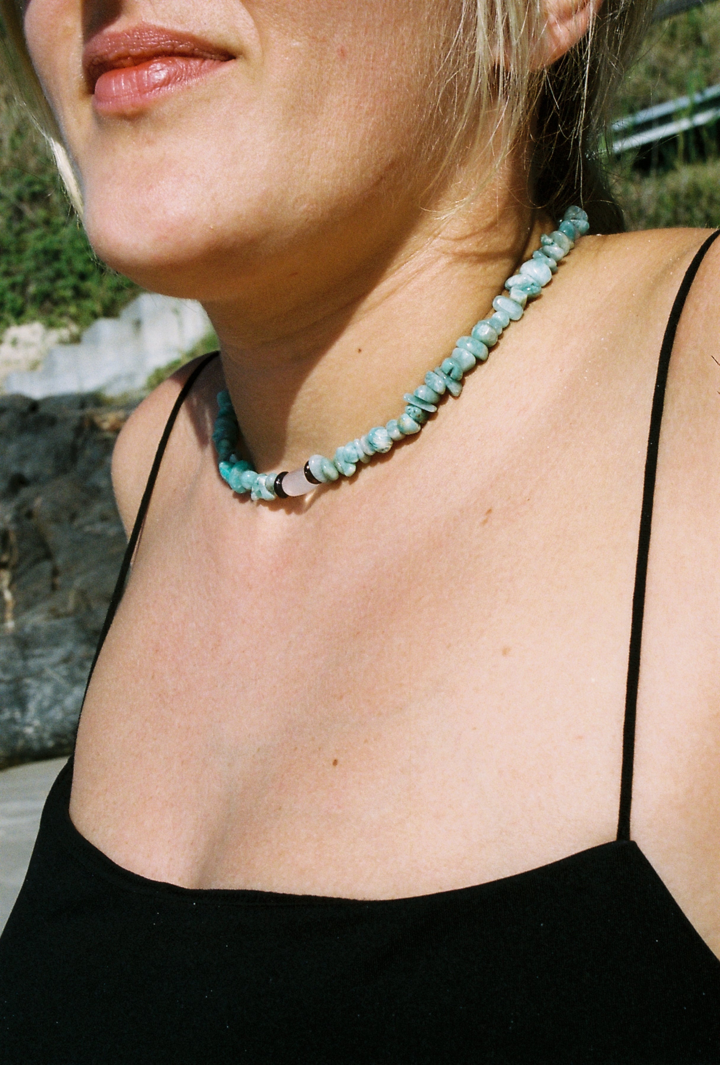 Amazonite And Quartz Necklace