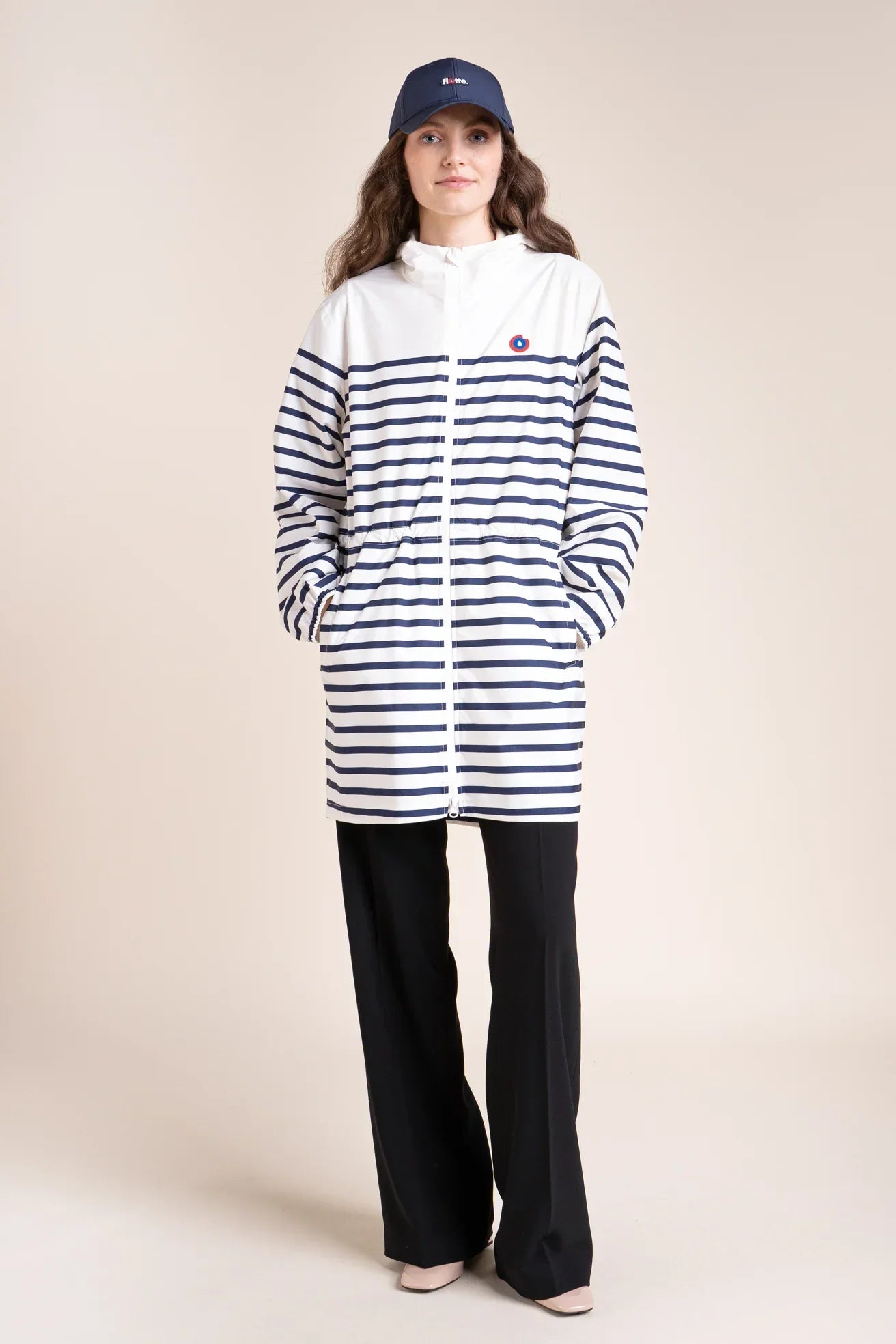 Mackintosh largo - Amelot Imprimé - Mariniere