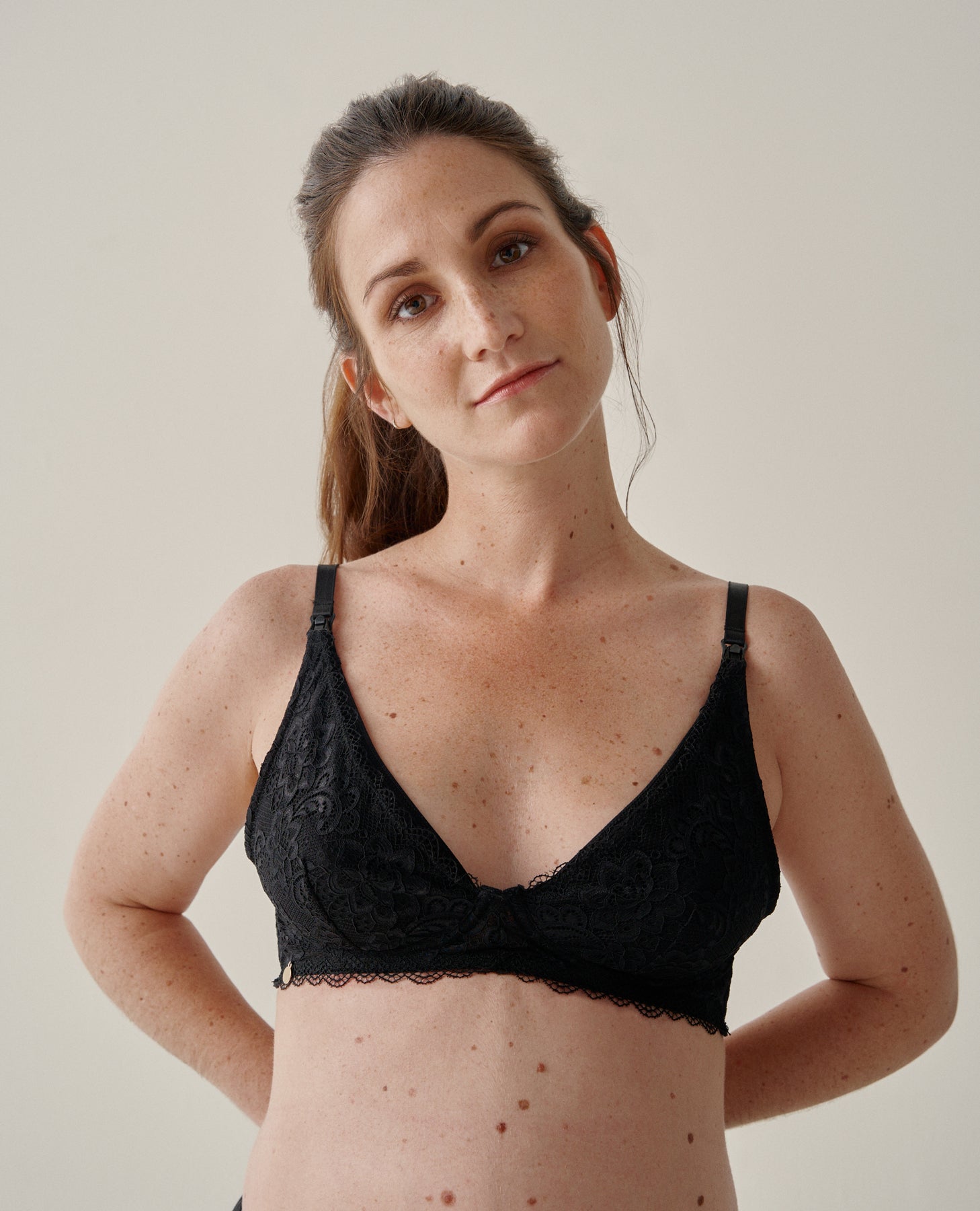 Bosei Maternity Bralette - Black And Nude