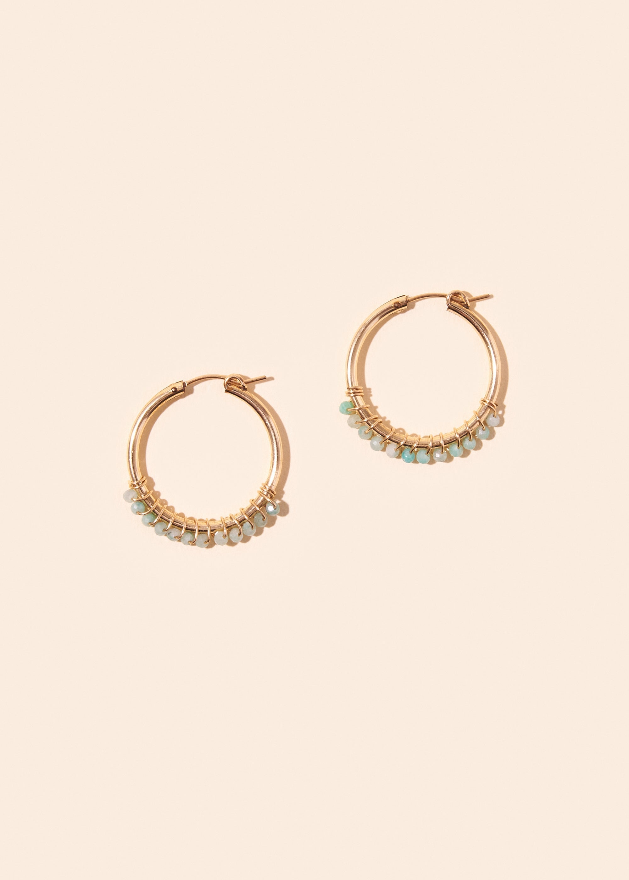 Coben Paula Amazonite Creoles