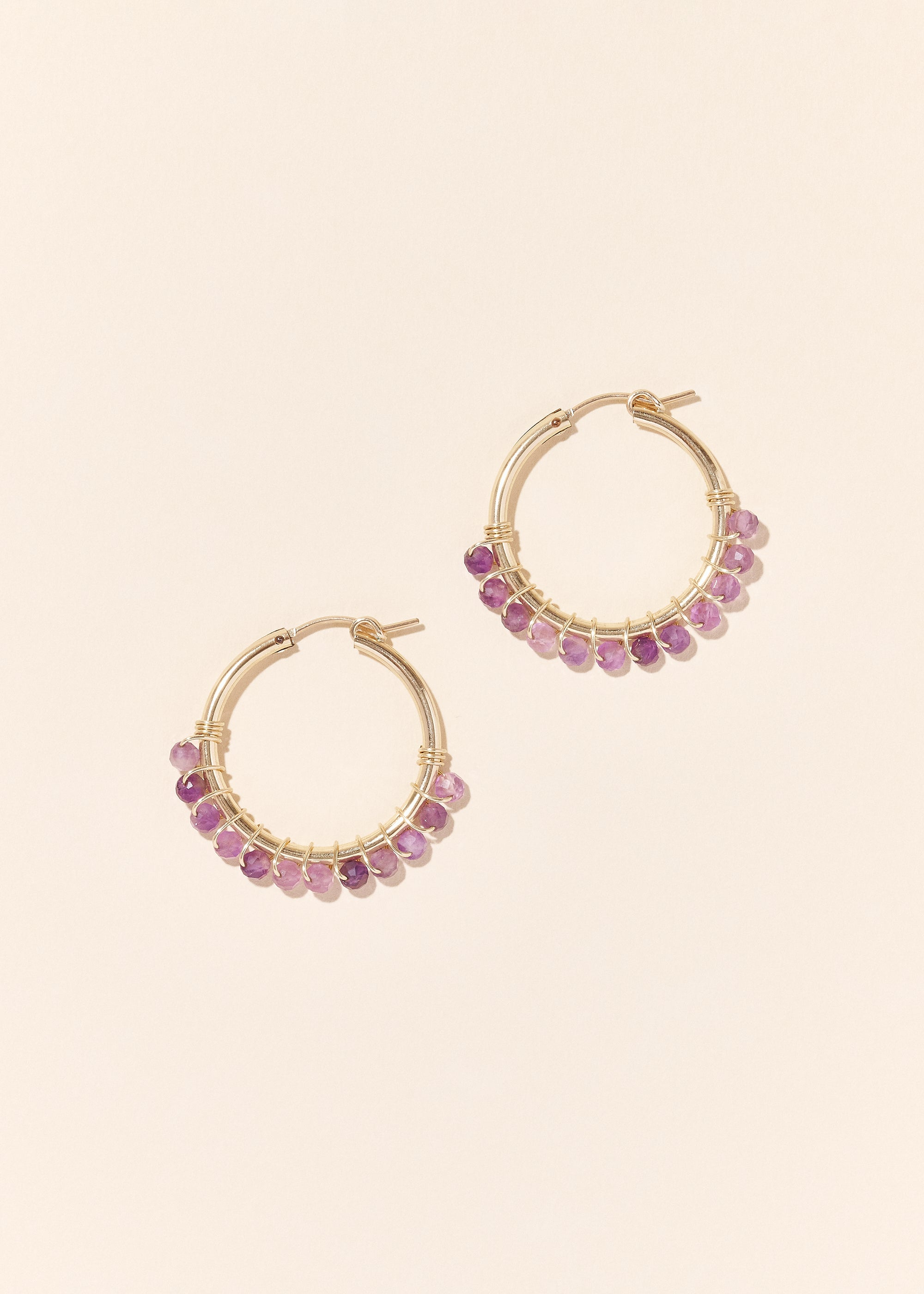 Coben Amethyst Creoles