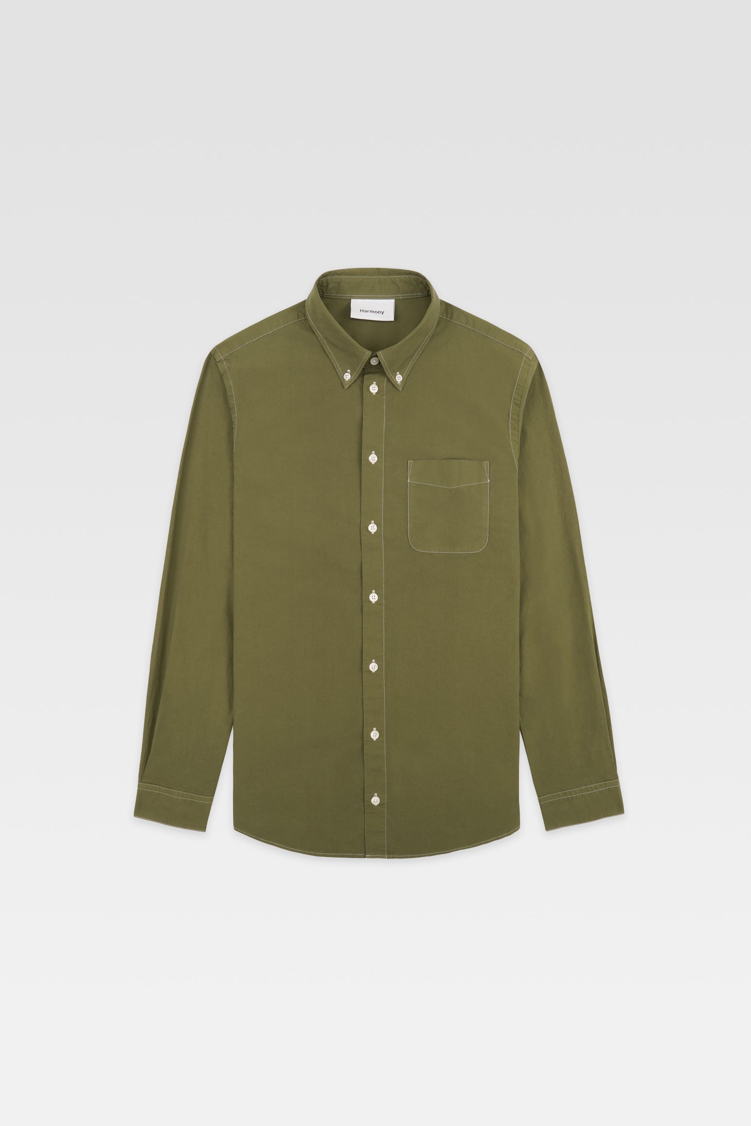 Camisa Celestin - Caqui - Algodón Teñido en Prenda