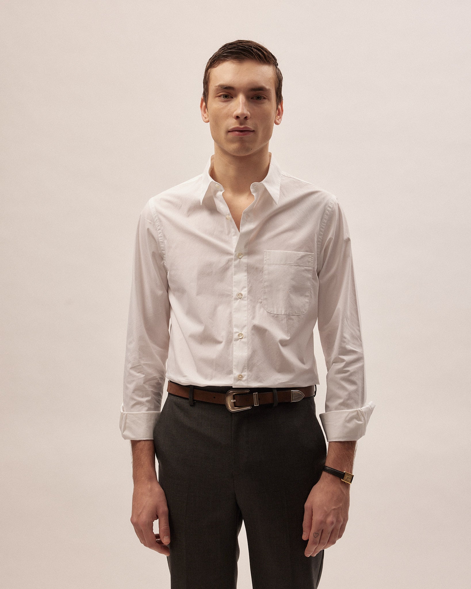 Camisa Cosimo - Blanco - Popelina de algodón