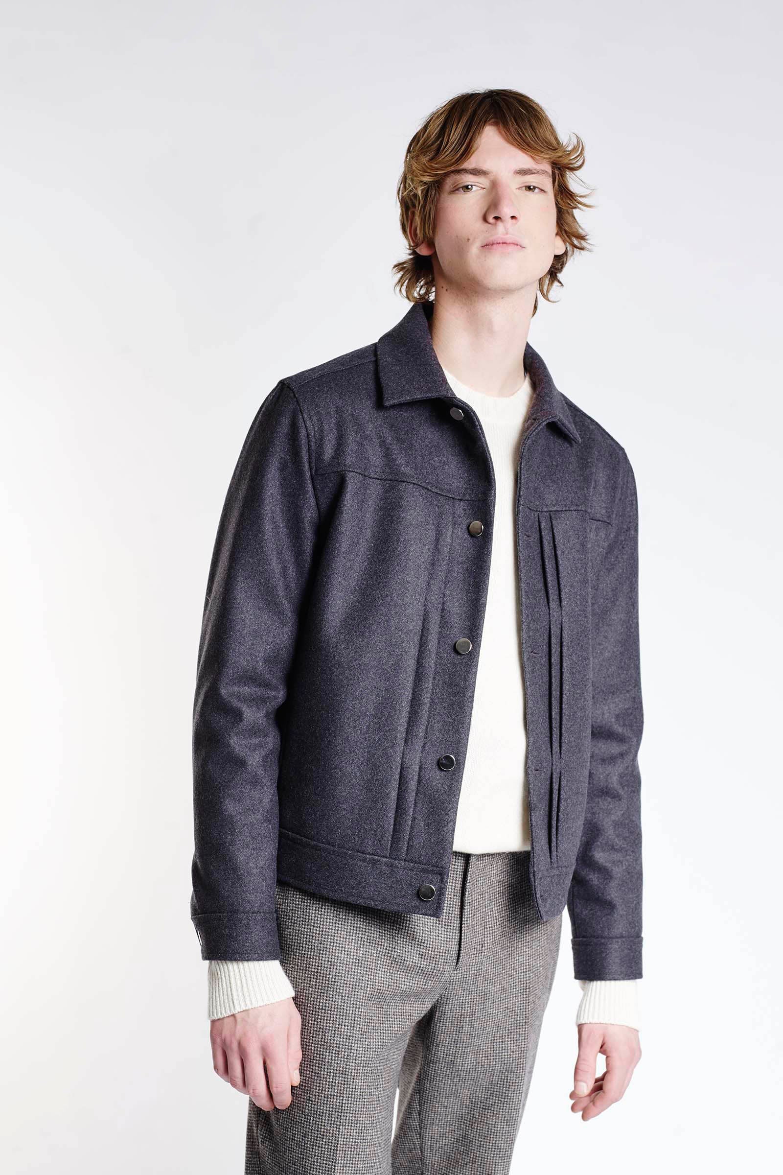 Manteau Manuel - Dark Grey - Italian Wool